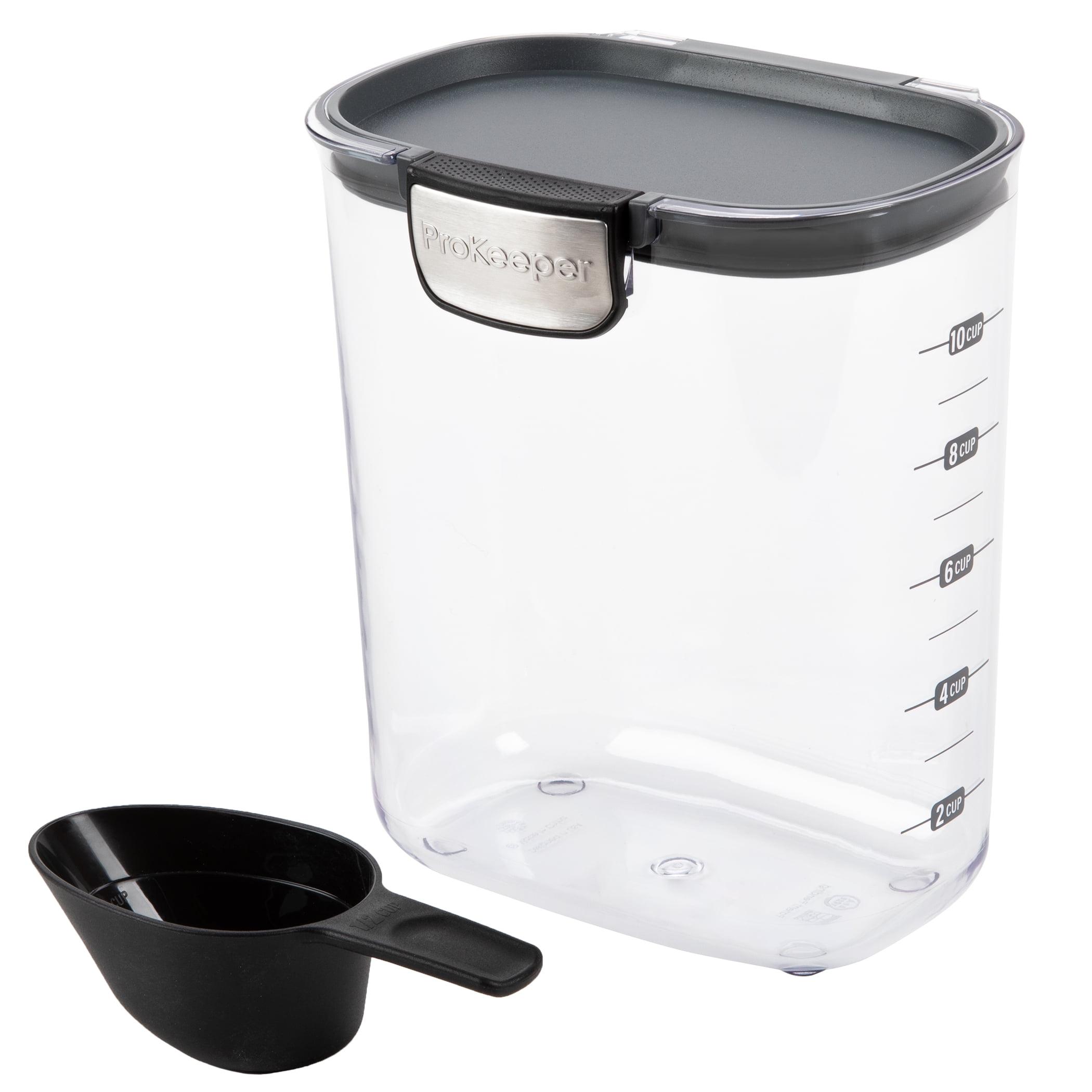 Clear BPA-Free Stainless Steel Grain Storage Container with Scoop