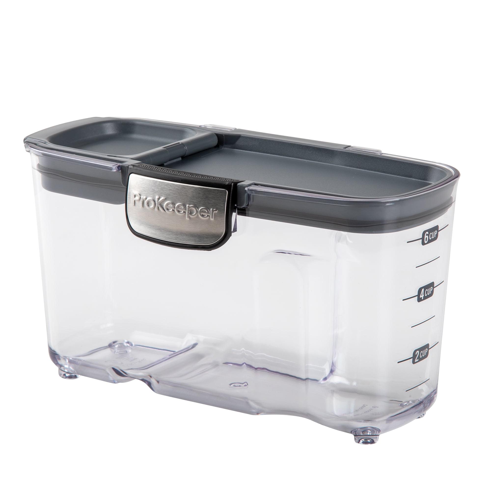 Progressive Small Cereal ProKeeper+ Food Storage Container, 6 Cups, Grey