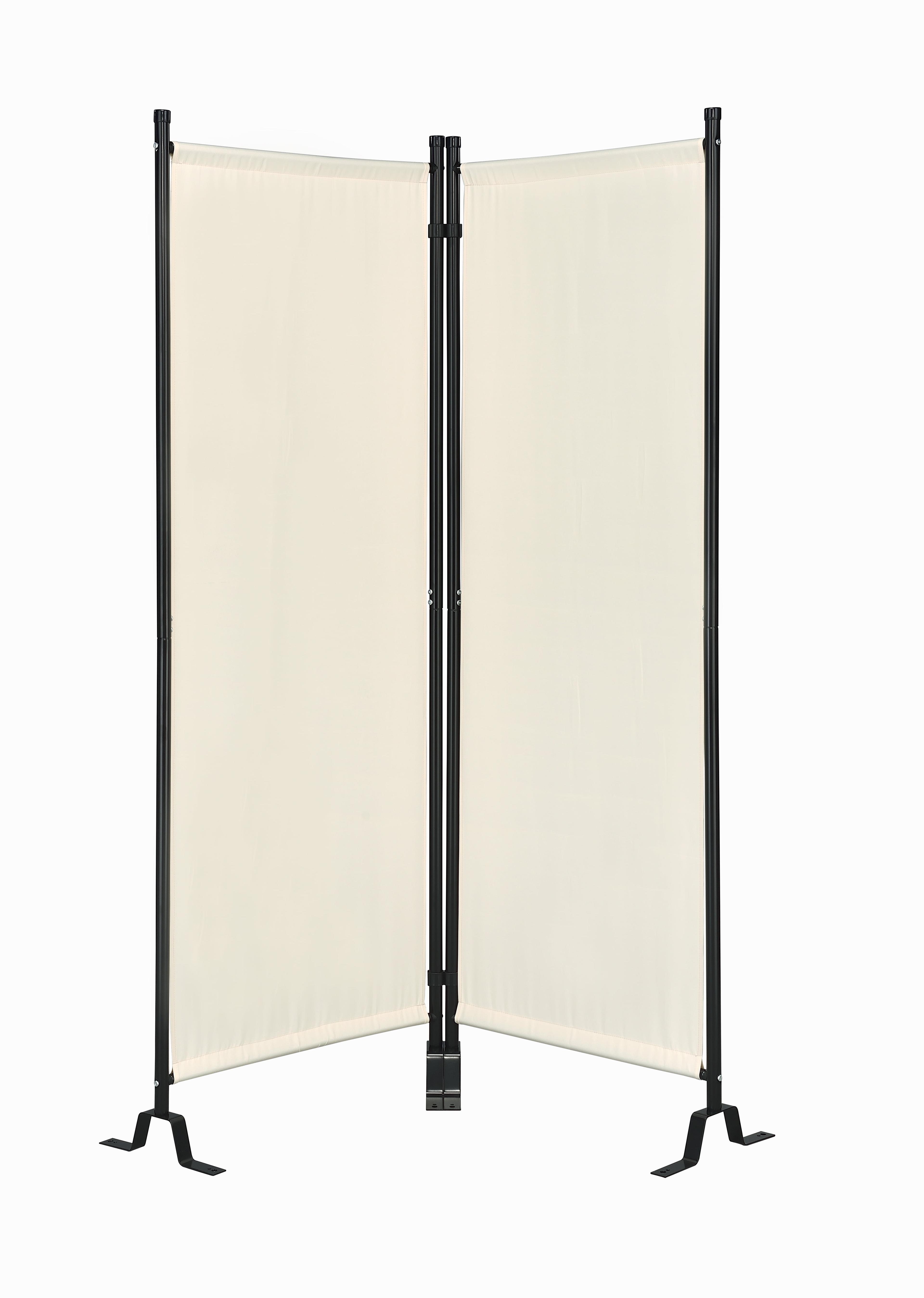 Proman Products FS17182 Galaxy II Indoor/Outdoor Room Divider (2-Panels, 24" with Panel), Water Repellent Fabric, Metal Frame, 50.25" W x 12" D x 71" H, Beige