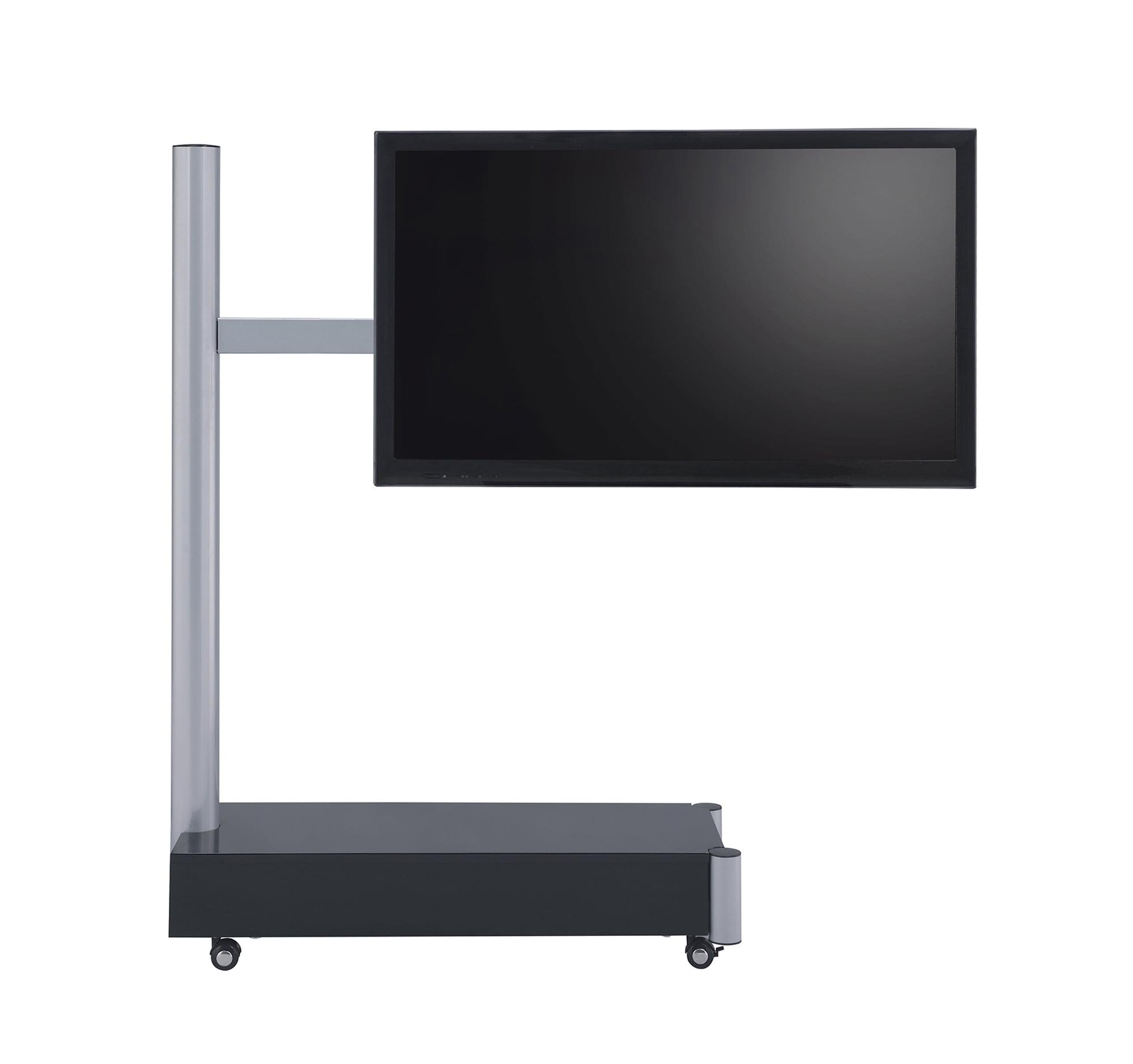 Contemporary Black Symphony 51" TV Stand with Silver Accents