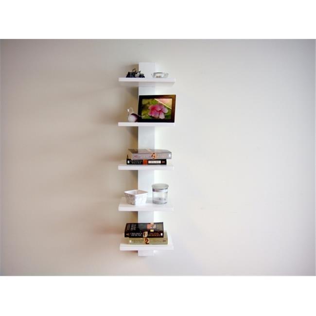 Spine Wall Book Shelves Stylish and Functional White - Proman Products