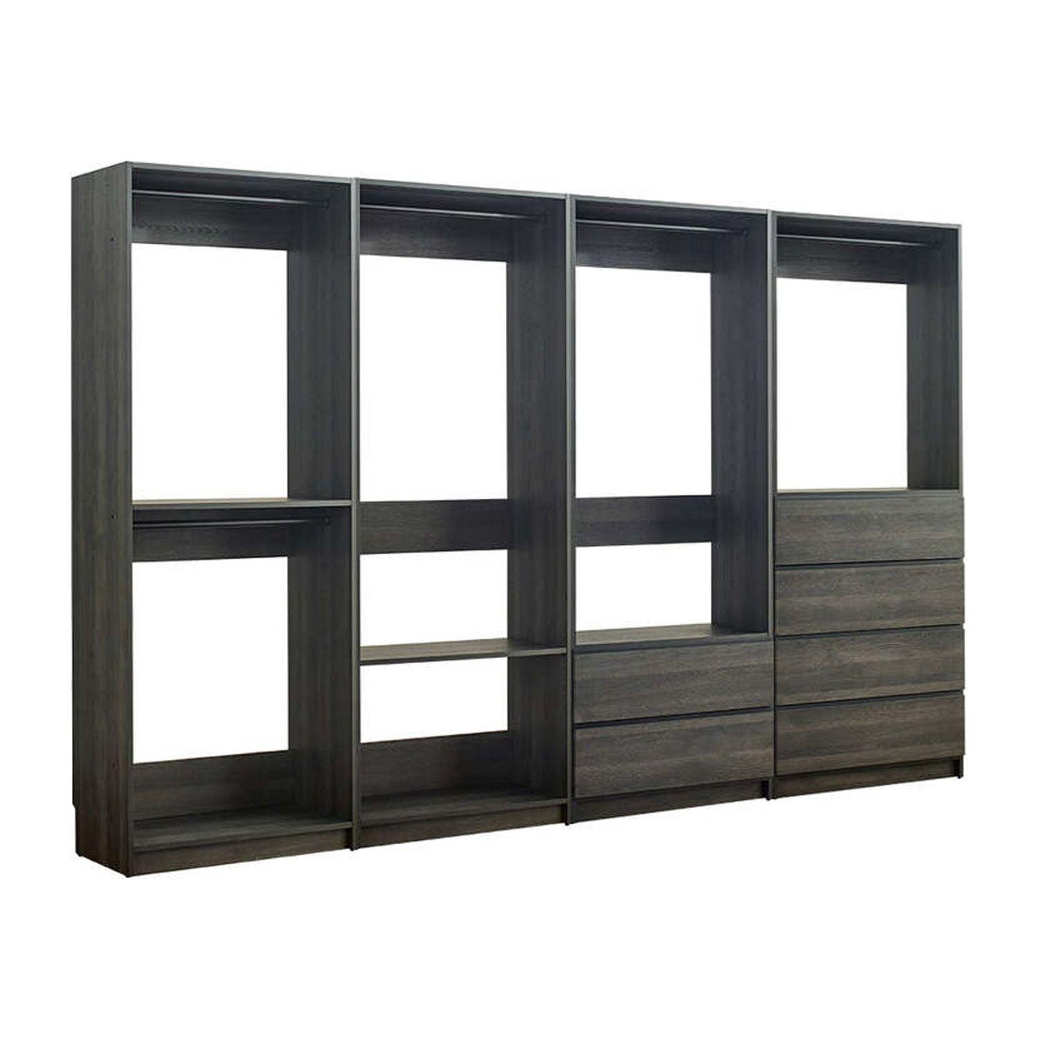 Prosper Gray Freestanding Walk in Wood Closet System