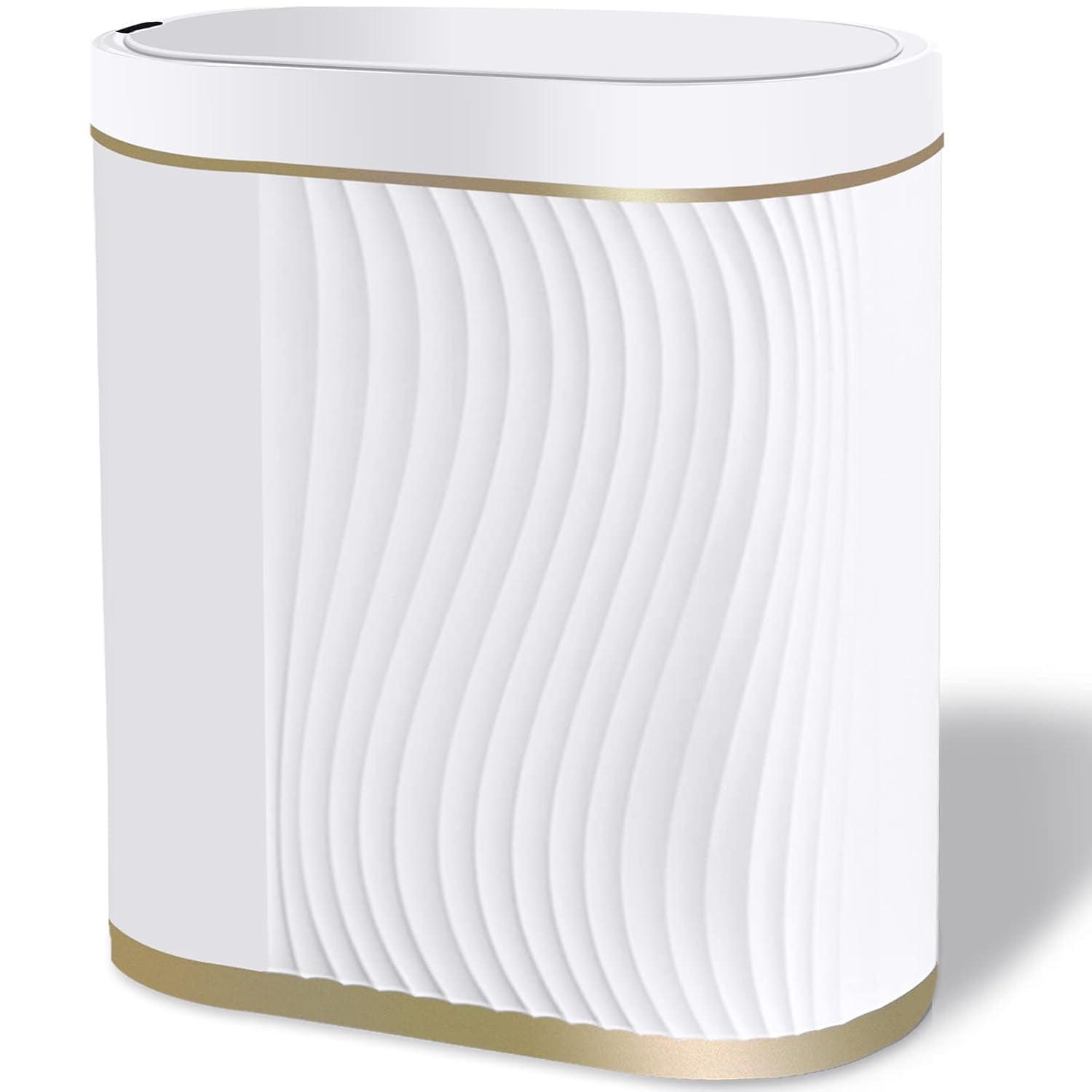 RFVT Small Automatic Trash Bin 2 Gallon Motion sensor. For bath, kitchen. Slim, waterproof plastic
