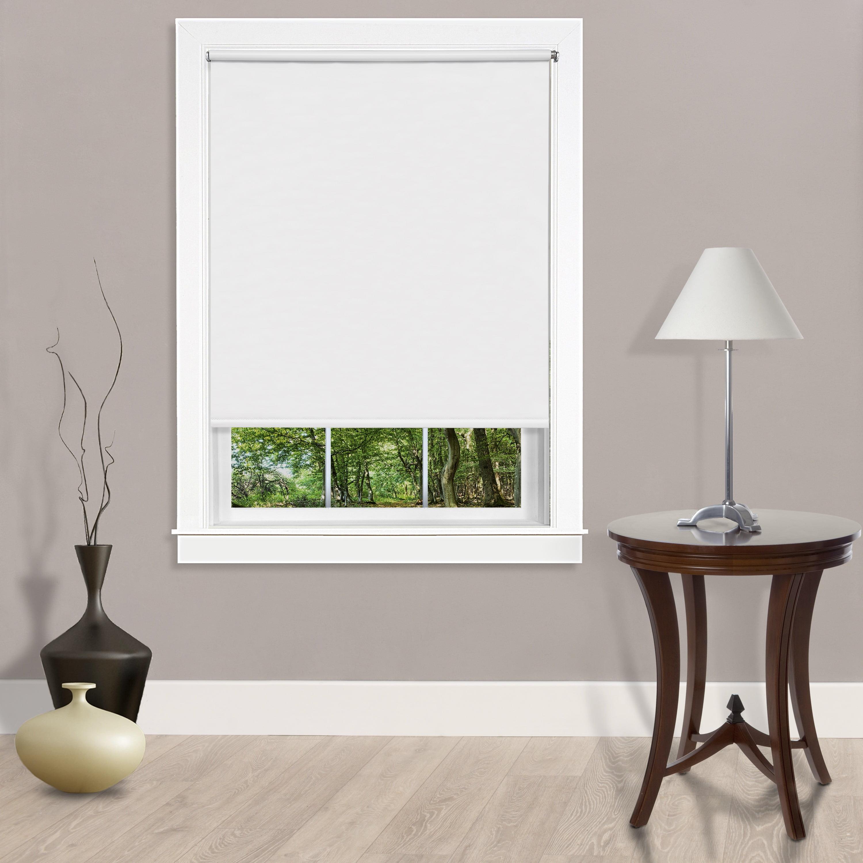 Achim Tear Down Indoor Cordless Vinyl Room Darkening Roller Window Shade, 72 x 37, White