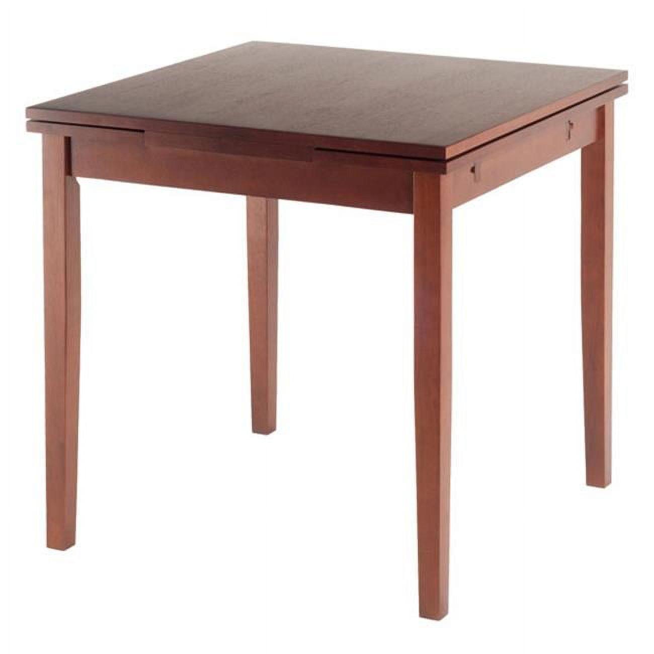 Winsome Pulman 48" Square Extendable Walnut Dining Table