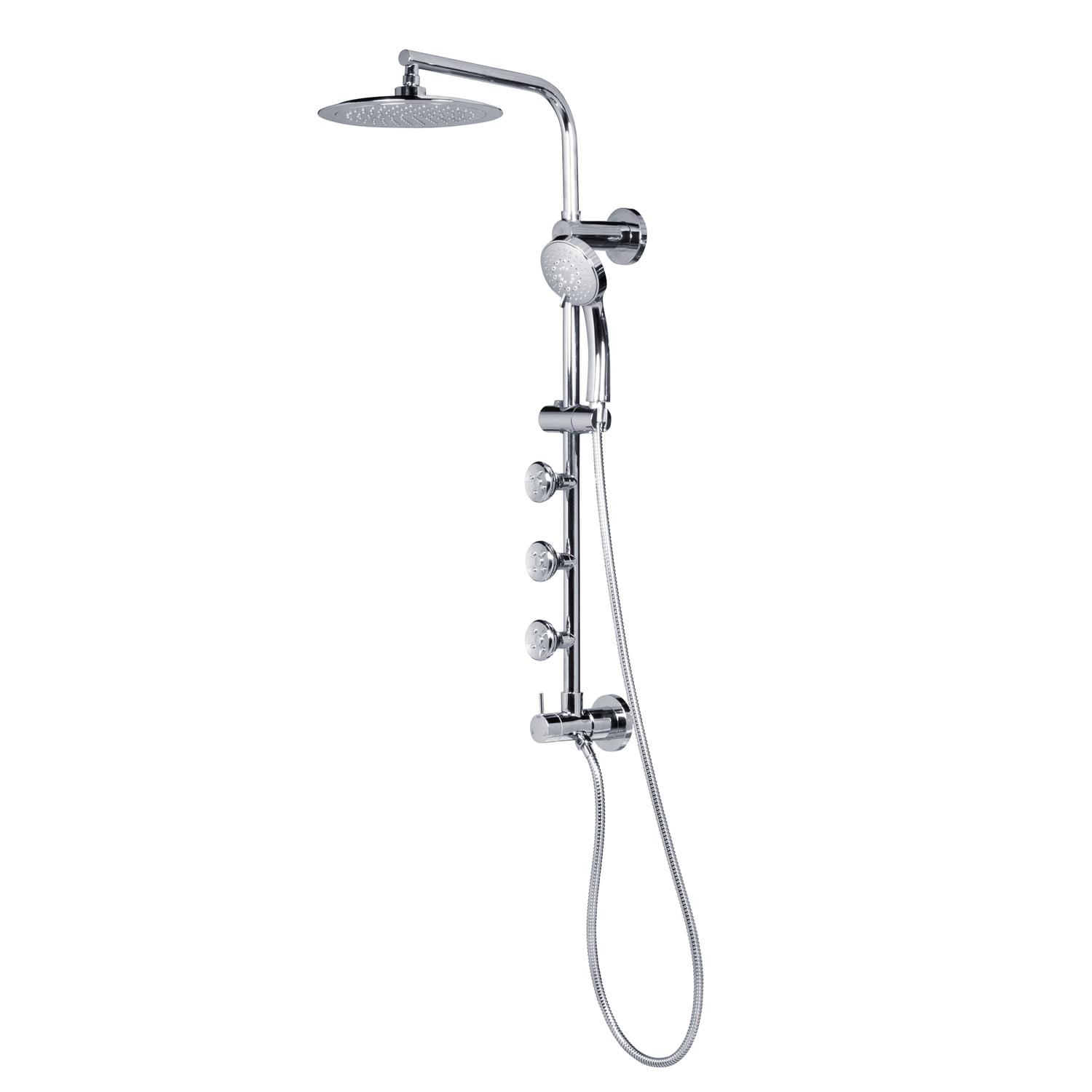 Chrome Multi-Function Rain Shower System with Handheld