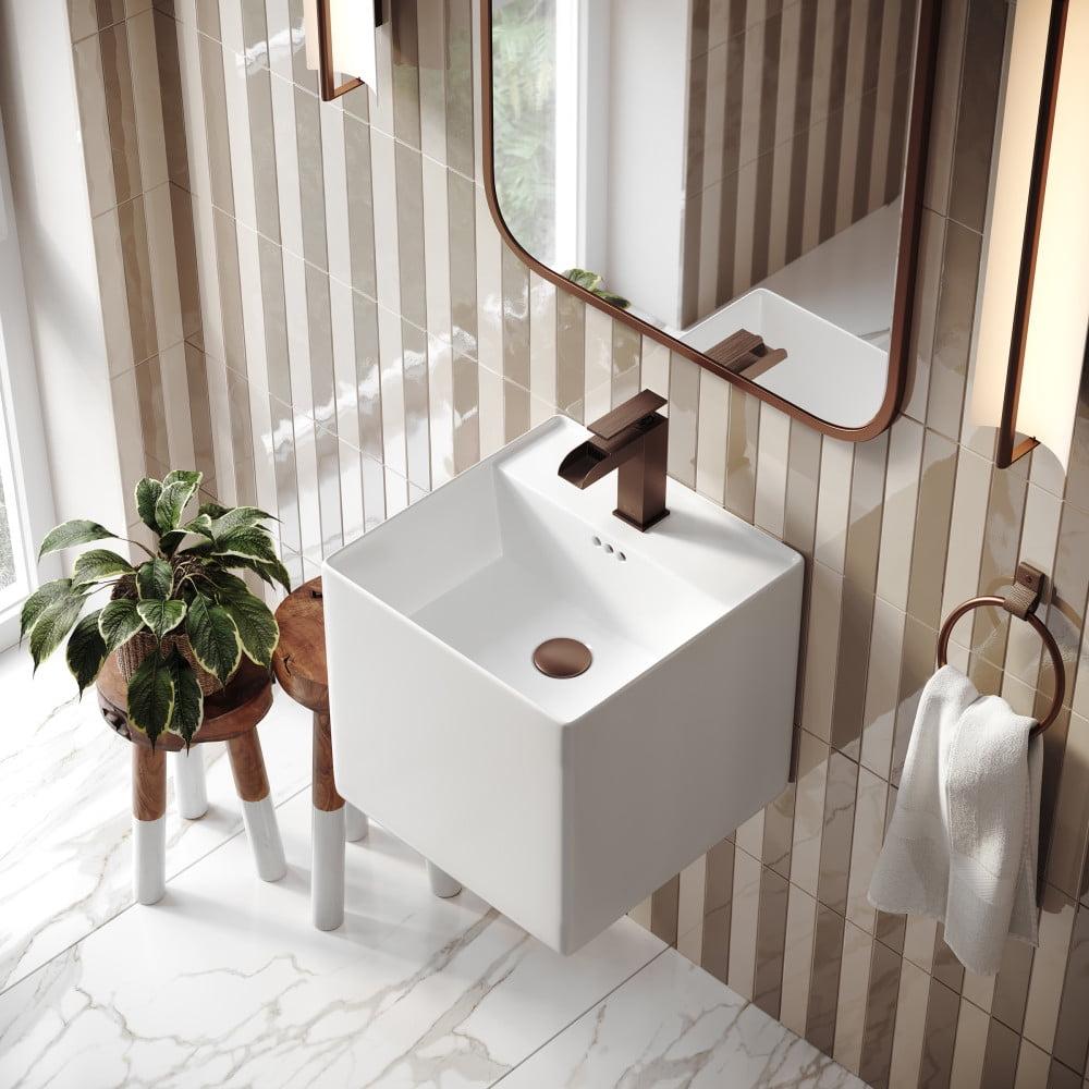 Pur 16.5" Square Wall-Mount Bathroom Sink