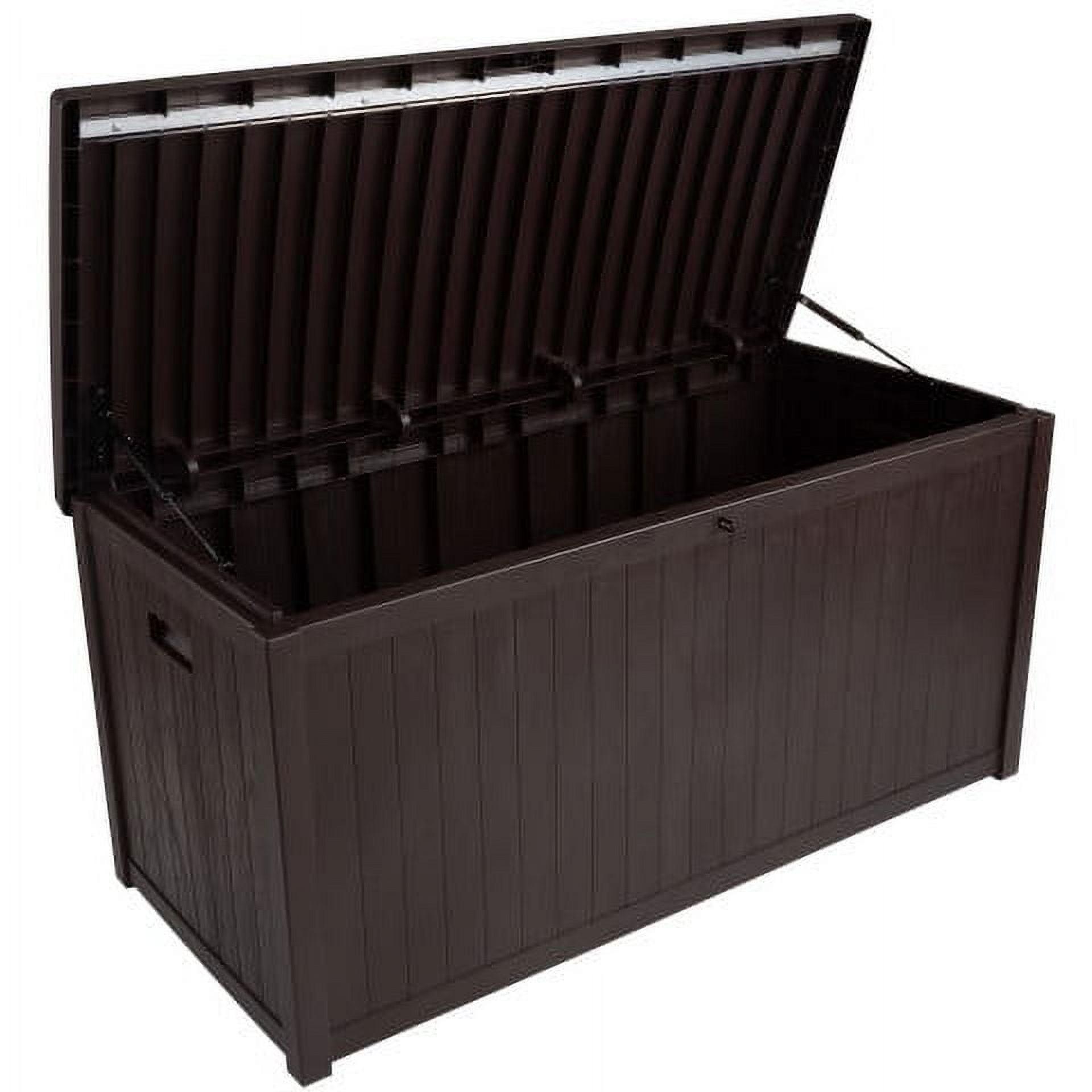 Pure Garden Outdoor Storage Box - 113 Gallon Lockable Deck Box for Pool Accessories, Patio Furniture Cushions, or Package Delivery for Outside by Pure Garden