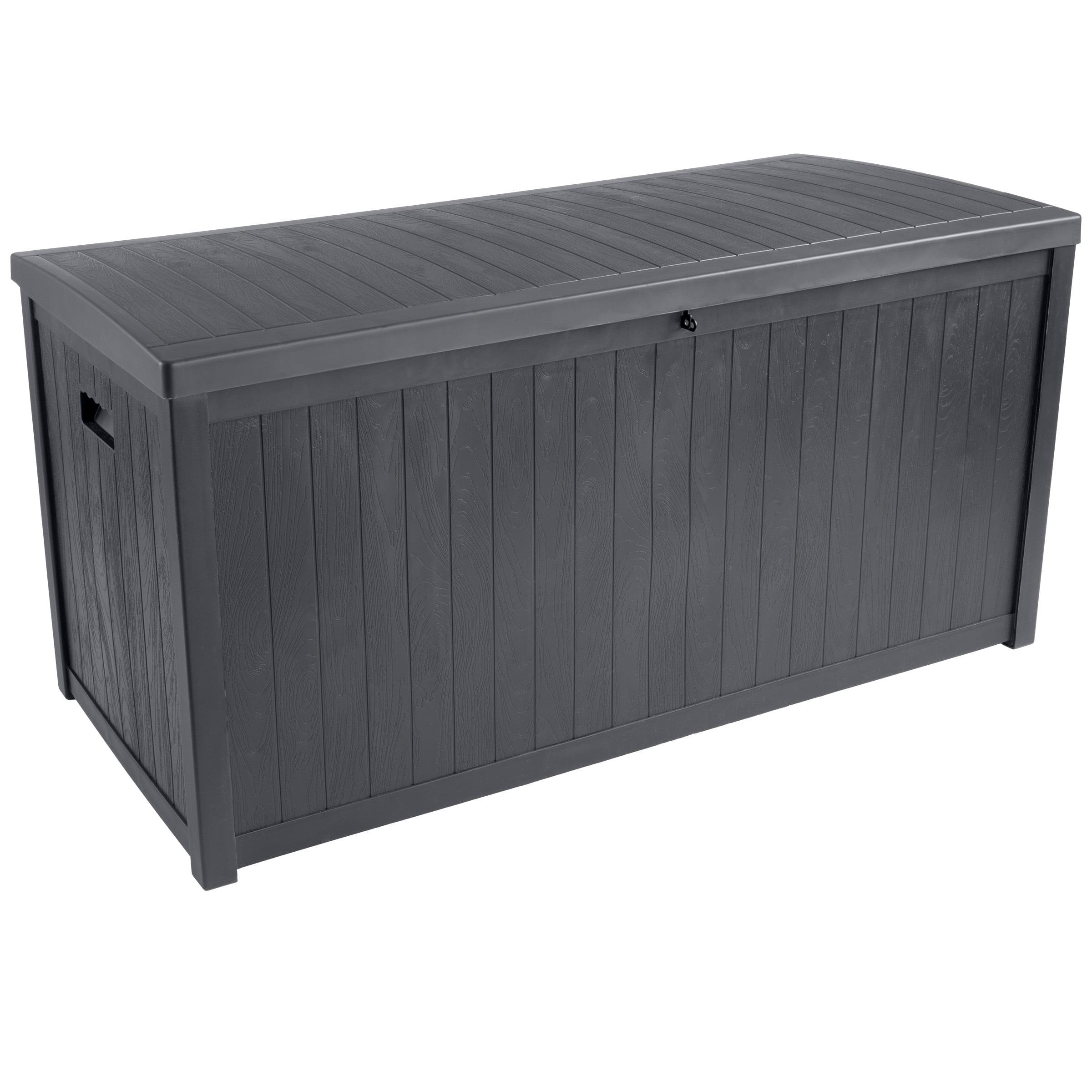 Outdoor Storage Box - 113 Gallon Lockable Deck Box for Pool Accessories, Patio Furniture Cushions, or Package Delivery for Outside by Pure Garden
