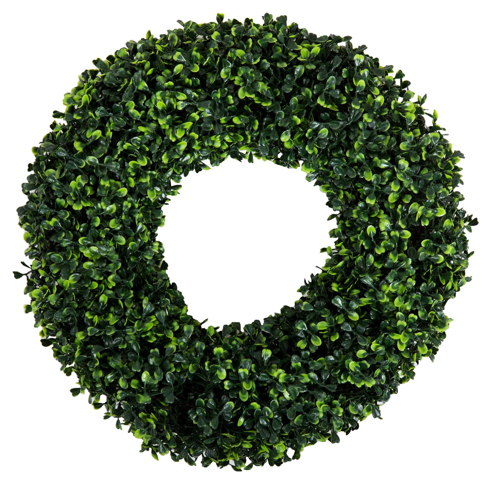 Pure Garden Outdoor/Indoor Artificial Boxwood Wreath