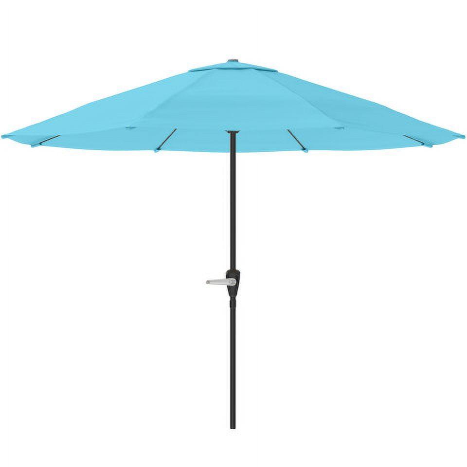 Pure Garden 9FT Outdoor Vented Patio Umbrella with Easy Crank (Blue)