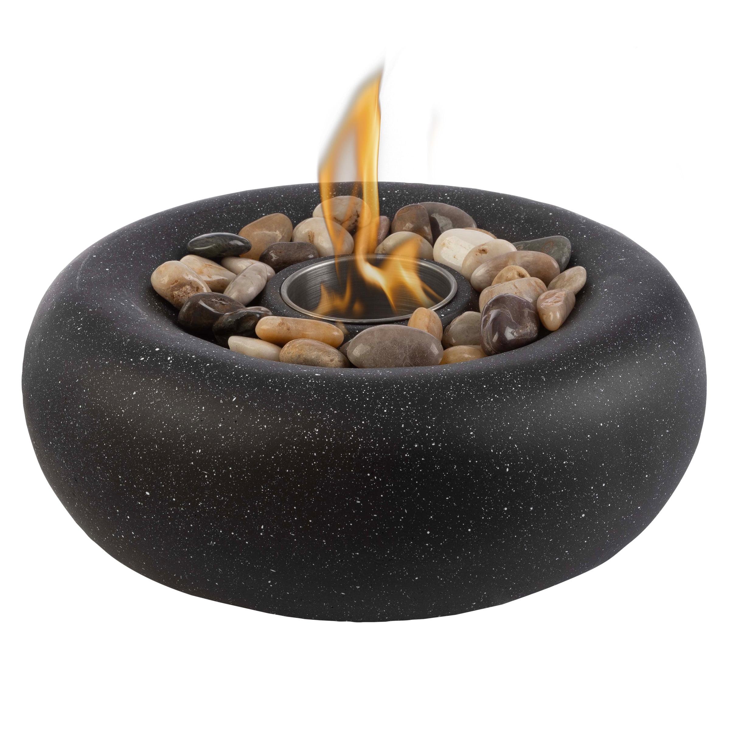 Pure Garden 11.4" Tabletop Fire Pit Dark Gray