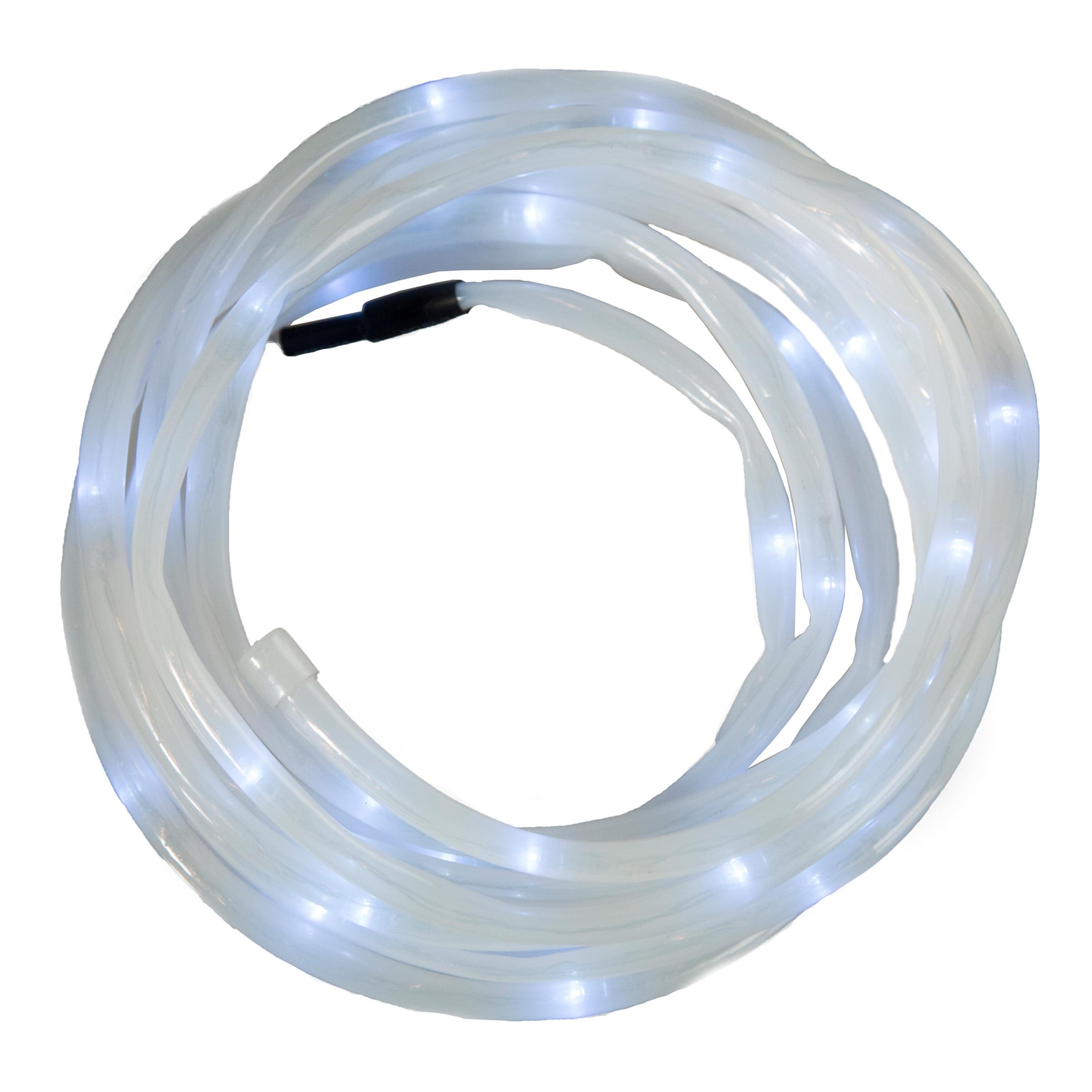 32-Foot White LED Solar Powered Outdoor Rope Lights