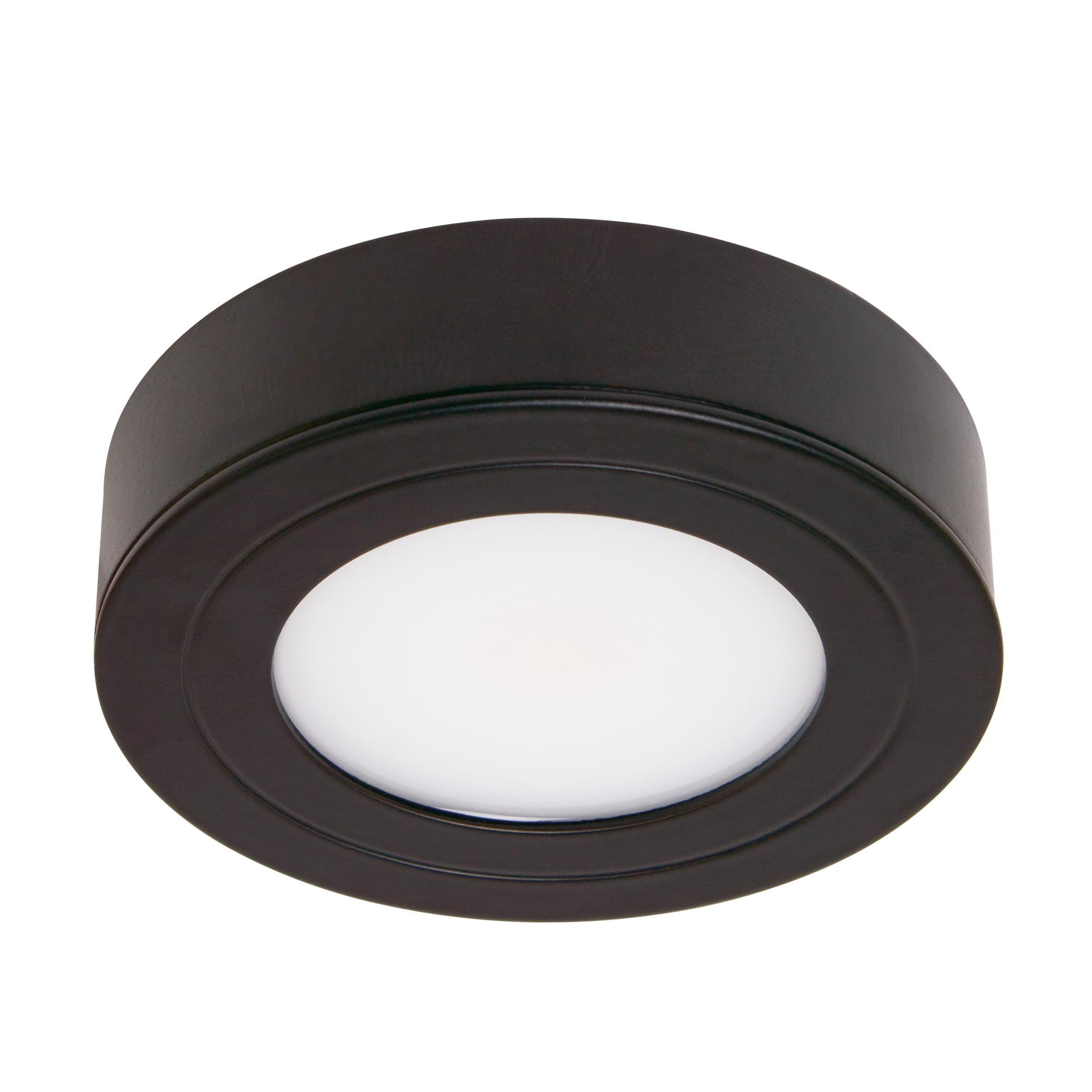 Matte Black 3000K Soft White LED Puck Light