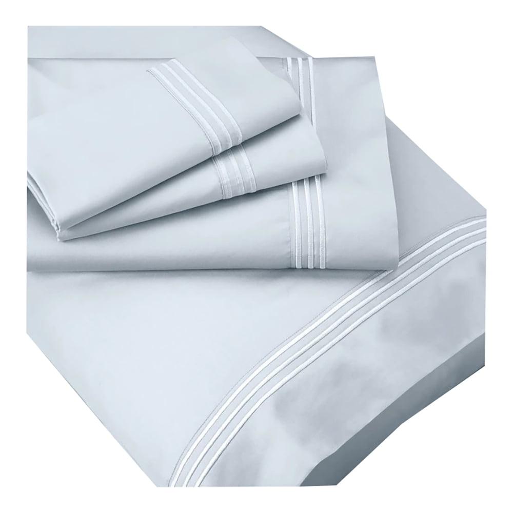 Twin XL Light Blue Egyptian Cotton Sheet Set