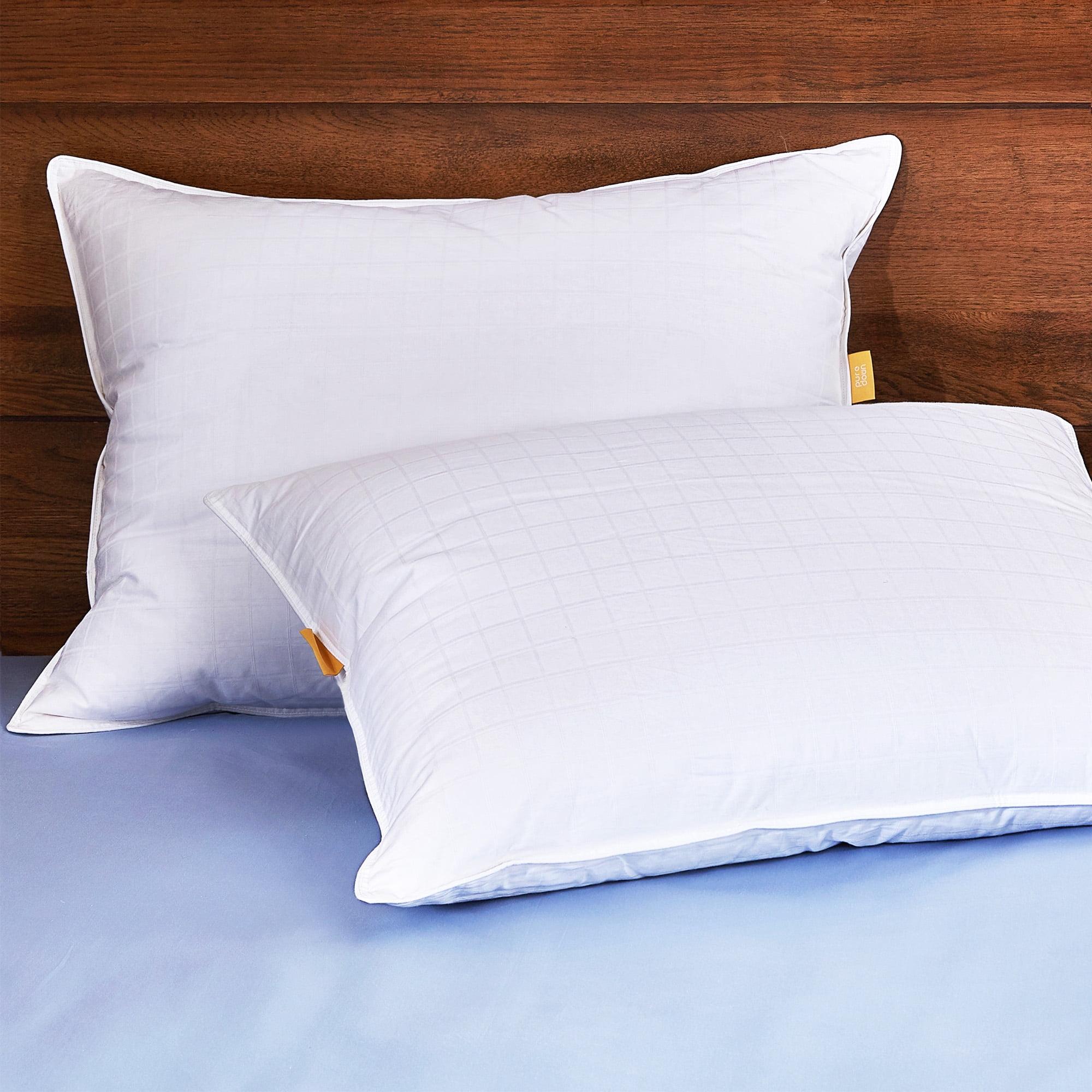 Puredown White Down Feather Bed Pillows Set of 2