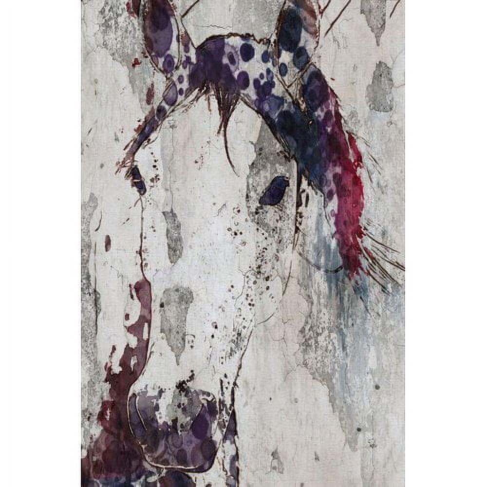 Purple Horse Abstract Canvas Art by Irena Orlov