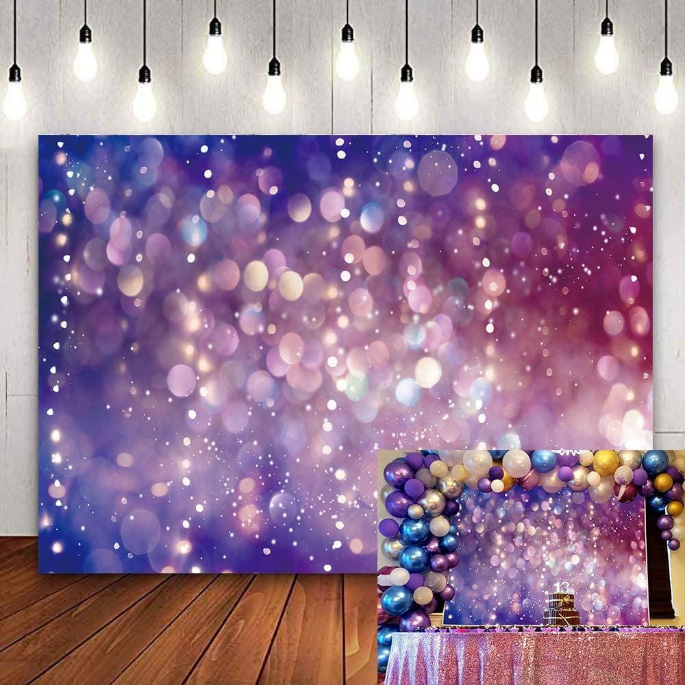 Purple Light Spots Backdrop Dreamy Glitter Dots Halos Photography Background Girl Birthday Party Baby Shower Decor