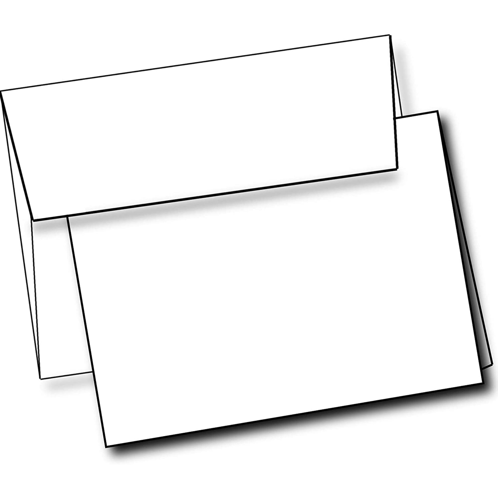 Heavyweight White Blank Cards with Envelopes for Custom Greetings, 40-Pack