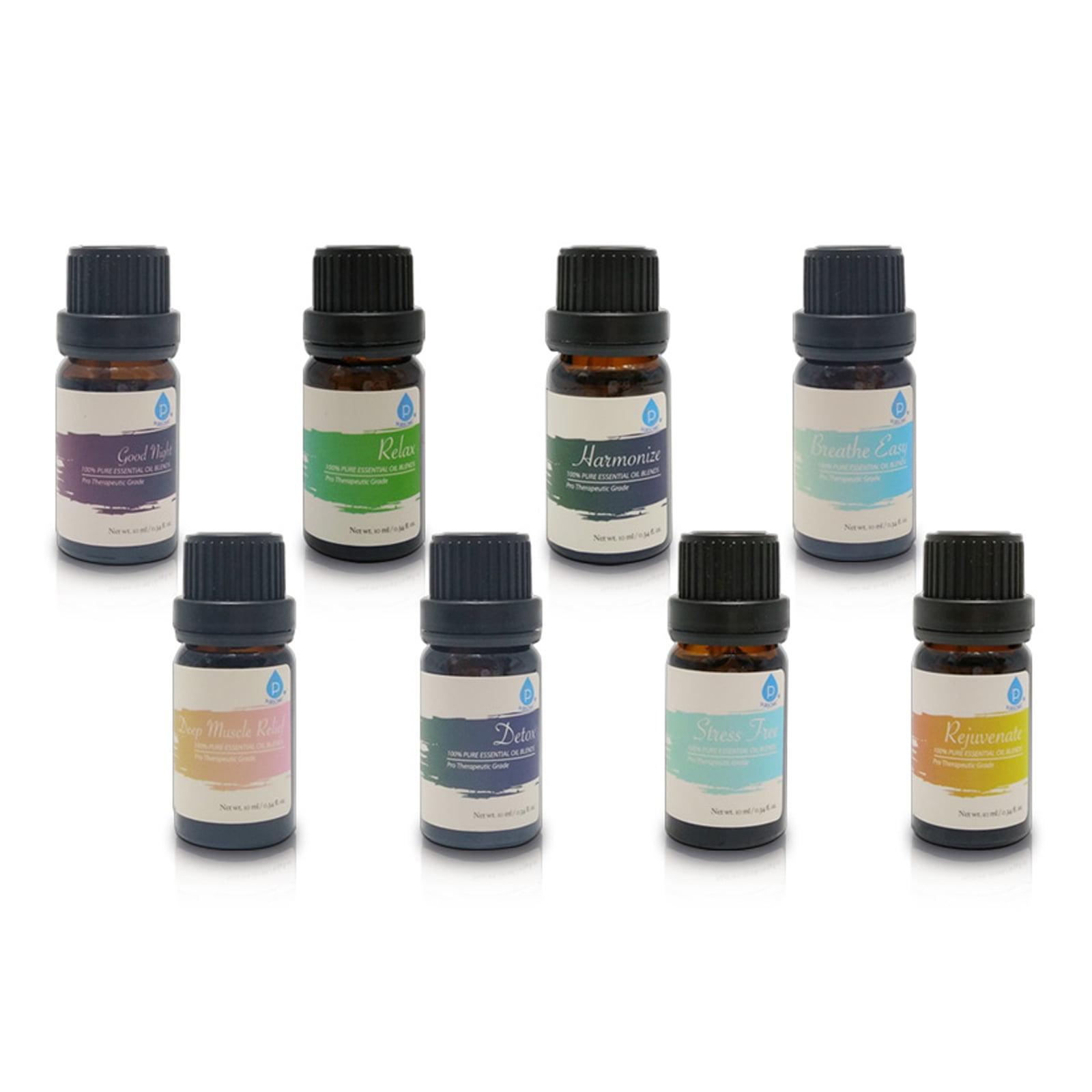 Therapeutic-Grade Essential Oil Set with 8 Blends