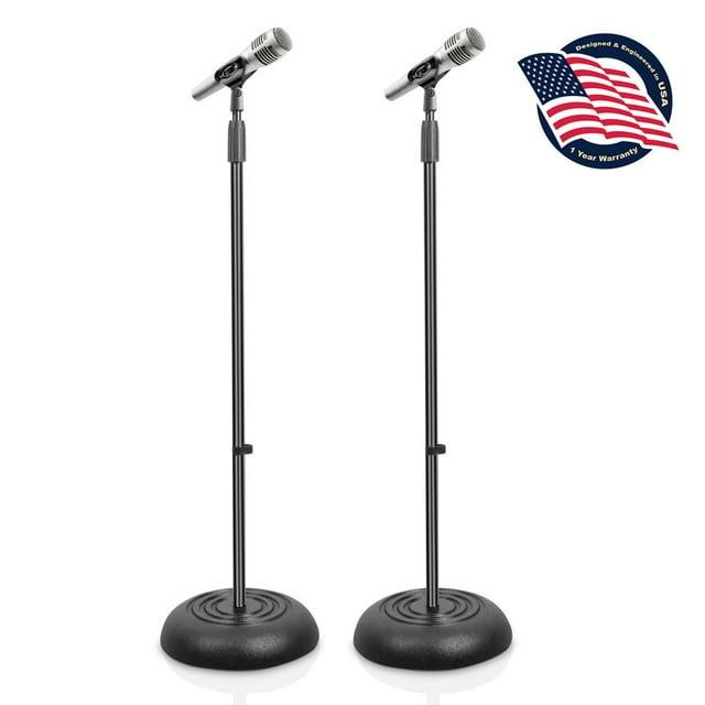 Pyle 2 - Pc Universal Compact Base Microphone Stand - Black