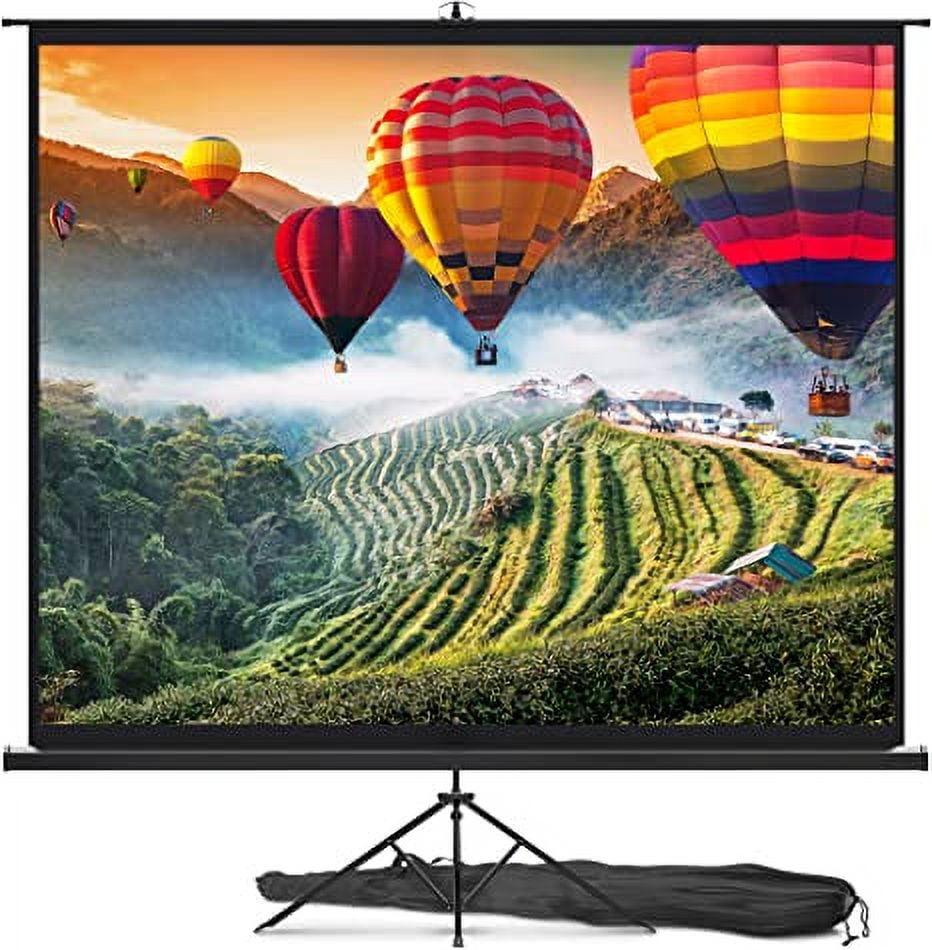 120" Portable Tripod Projector Screen for Presentations with Easy Setup, Indoor/Outdoor Use, Compatible with All Projectors