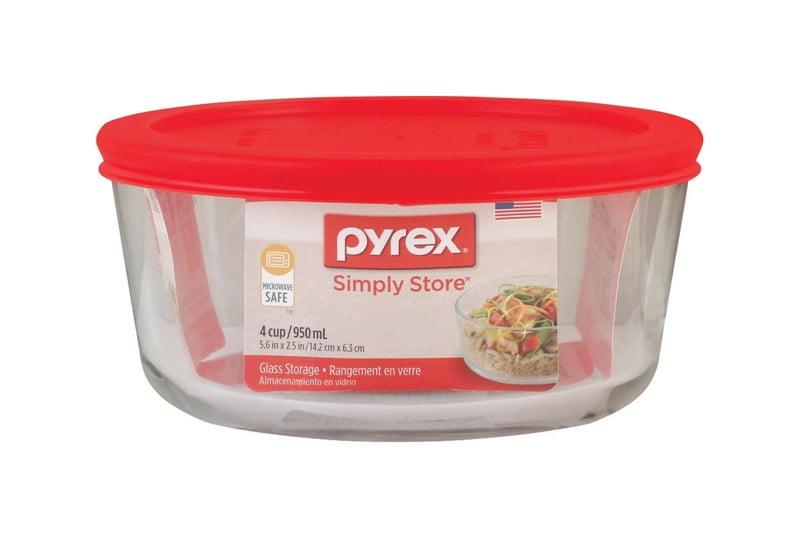 Pyrex 4 cups Clear Food Storage Container 1 pk (Case of 4)