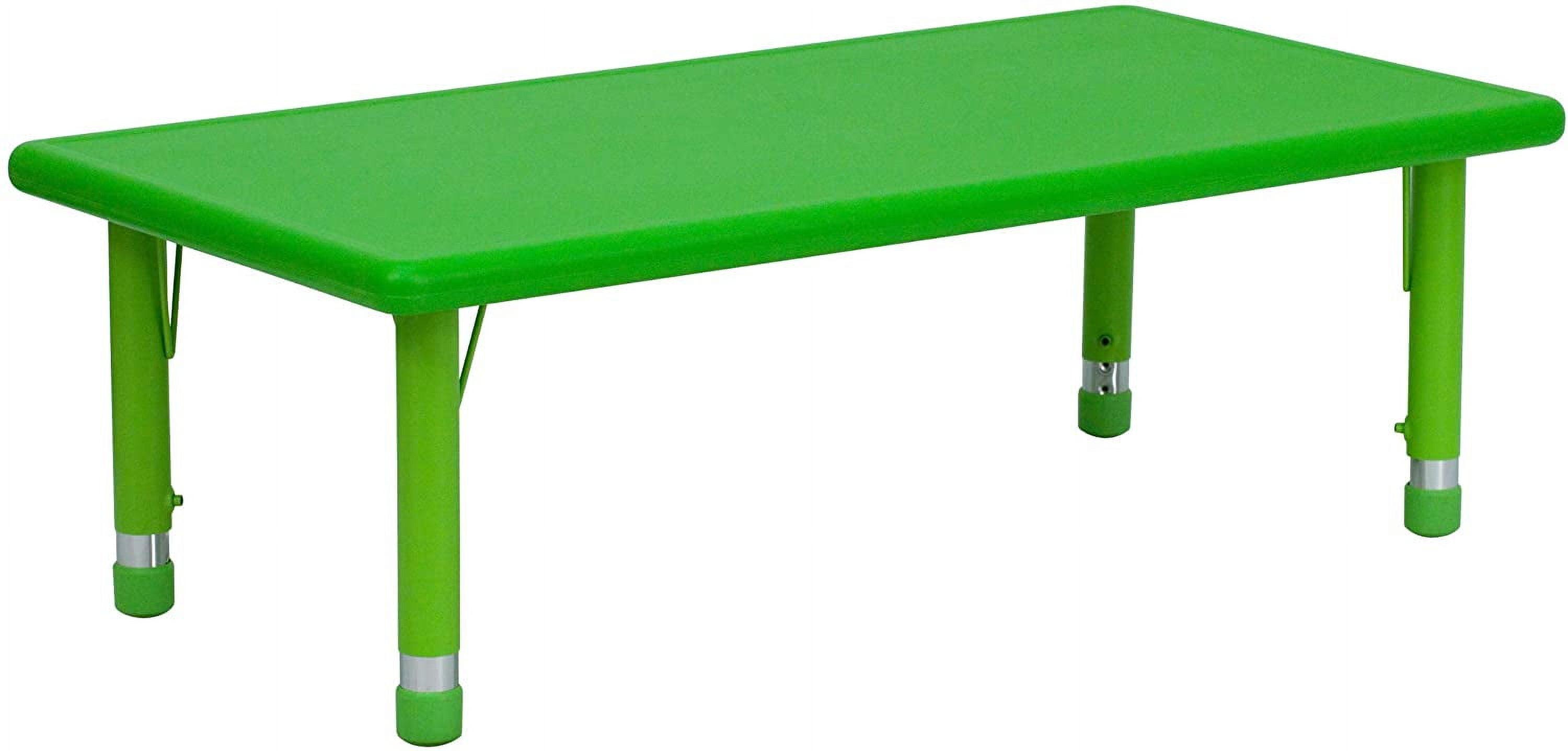 Goddard 24"W x 48"L Plastic Adjustable Activity Table - School Table for 6