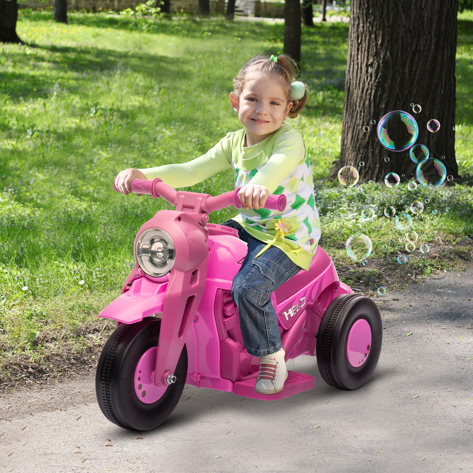 Ride On Motorcycle, 6V Ride On Bubble Car, 3 Wheeled 2 MPH Electric Motorcycle For Kids With LED Headlight, Music, Forward & Reserve