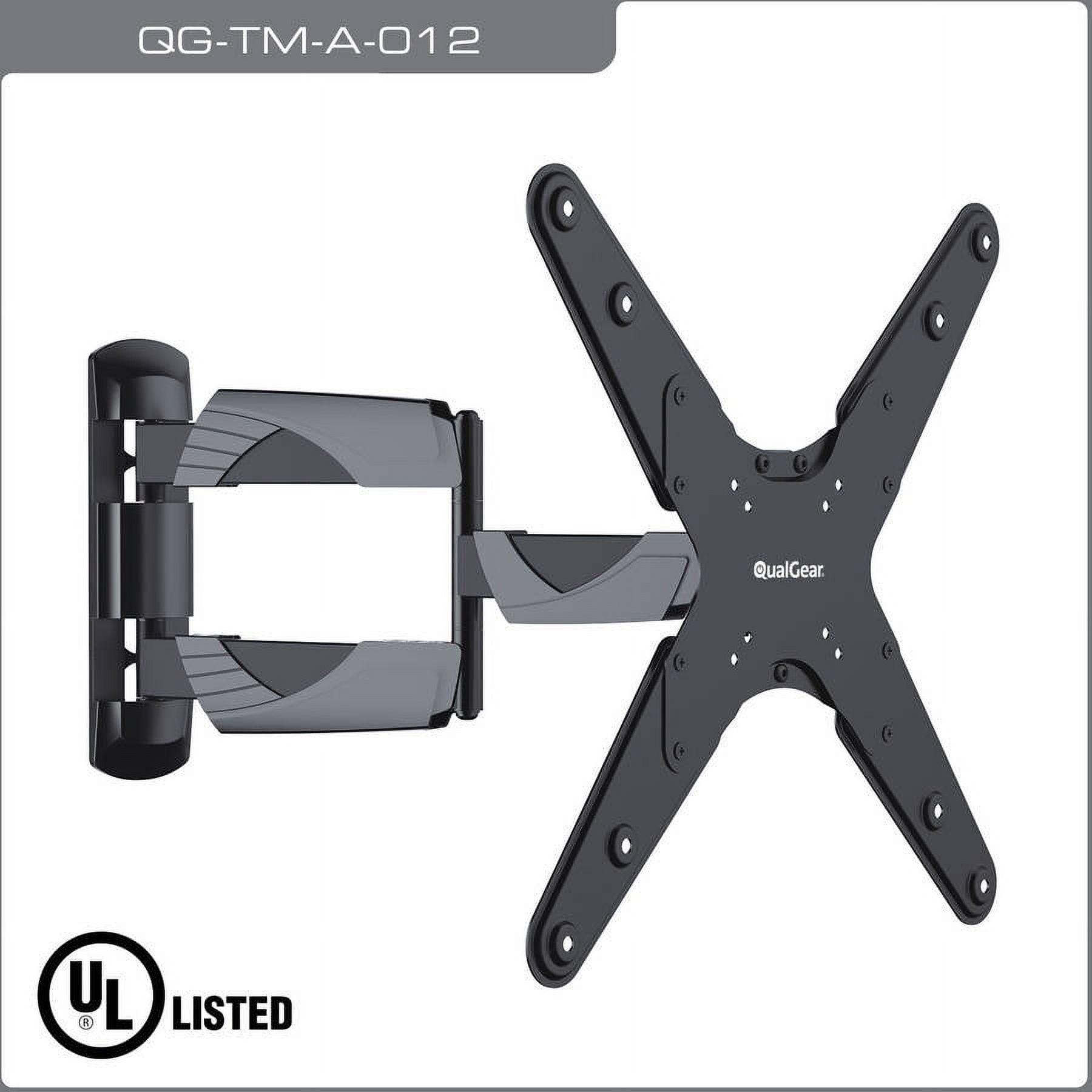 QualGear QG-TM-A-012 Universal Ultra Slim Low Profile Articulating Wall Mount for 23-55 Inches LED TV, Black