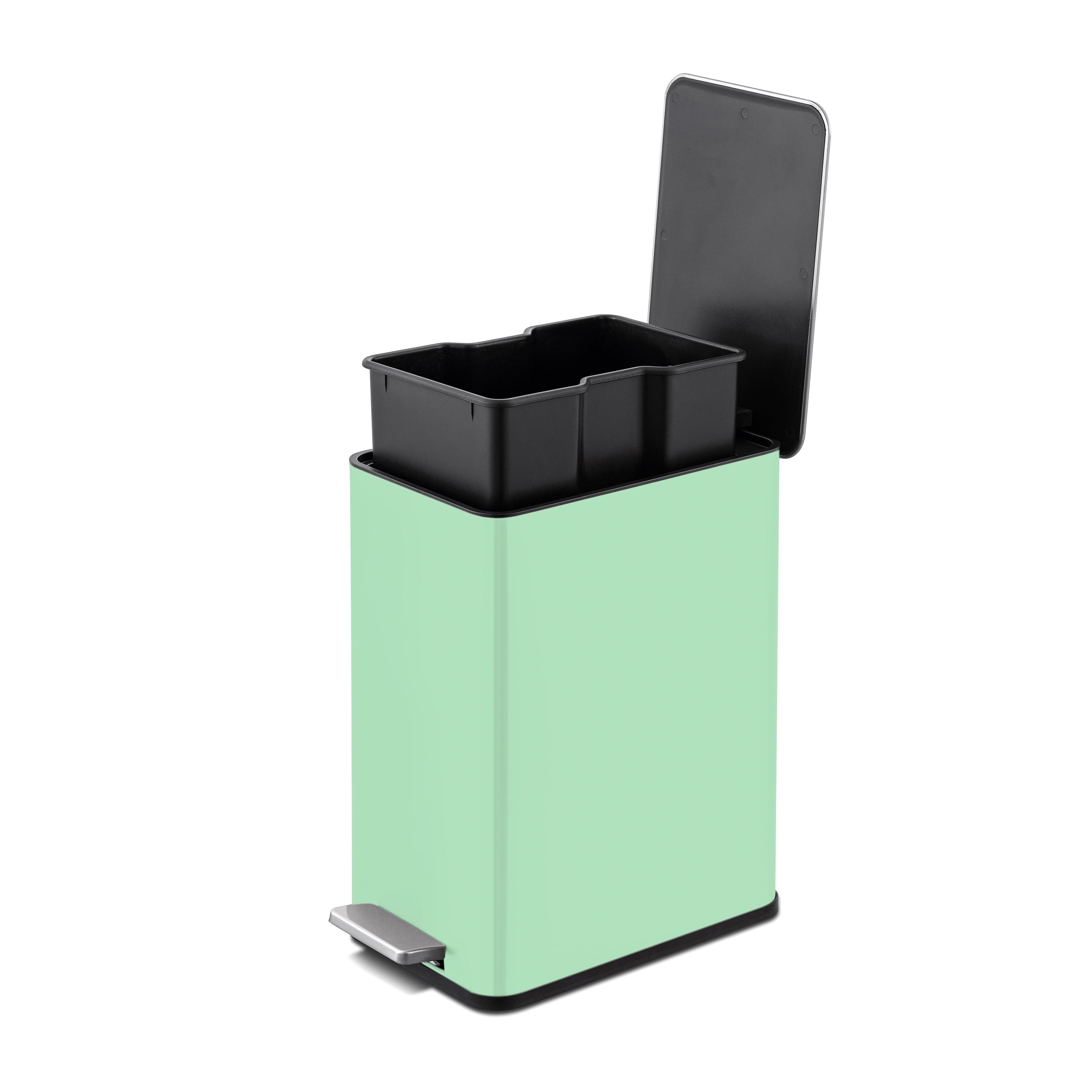 Wayfair Basics® 2.6 Gallon Stainless Steel Rectangular Step On Bathroom Trash Can