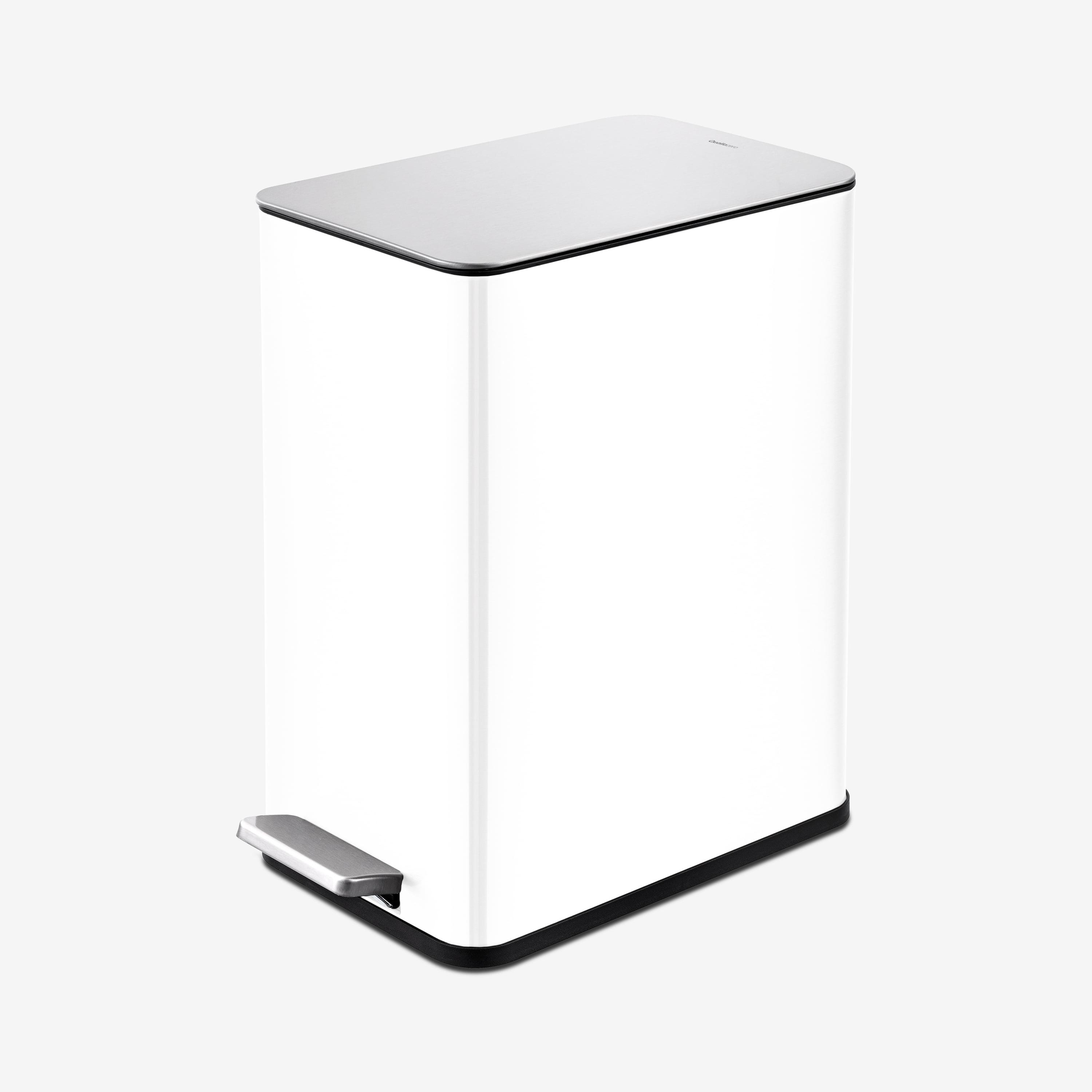 Wayfair Basics® 2.6 Gallon Stainless Steel Rectangular Step On Bathroom Trash Can