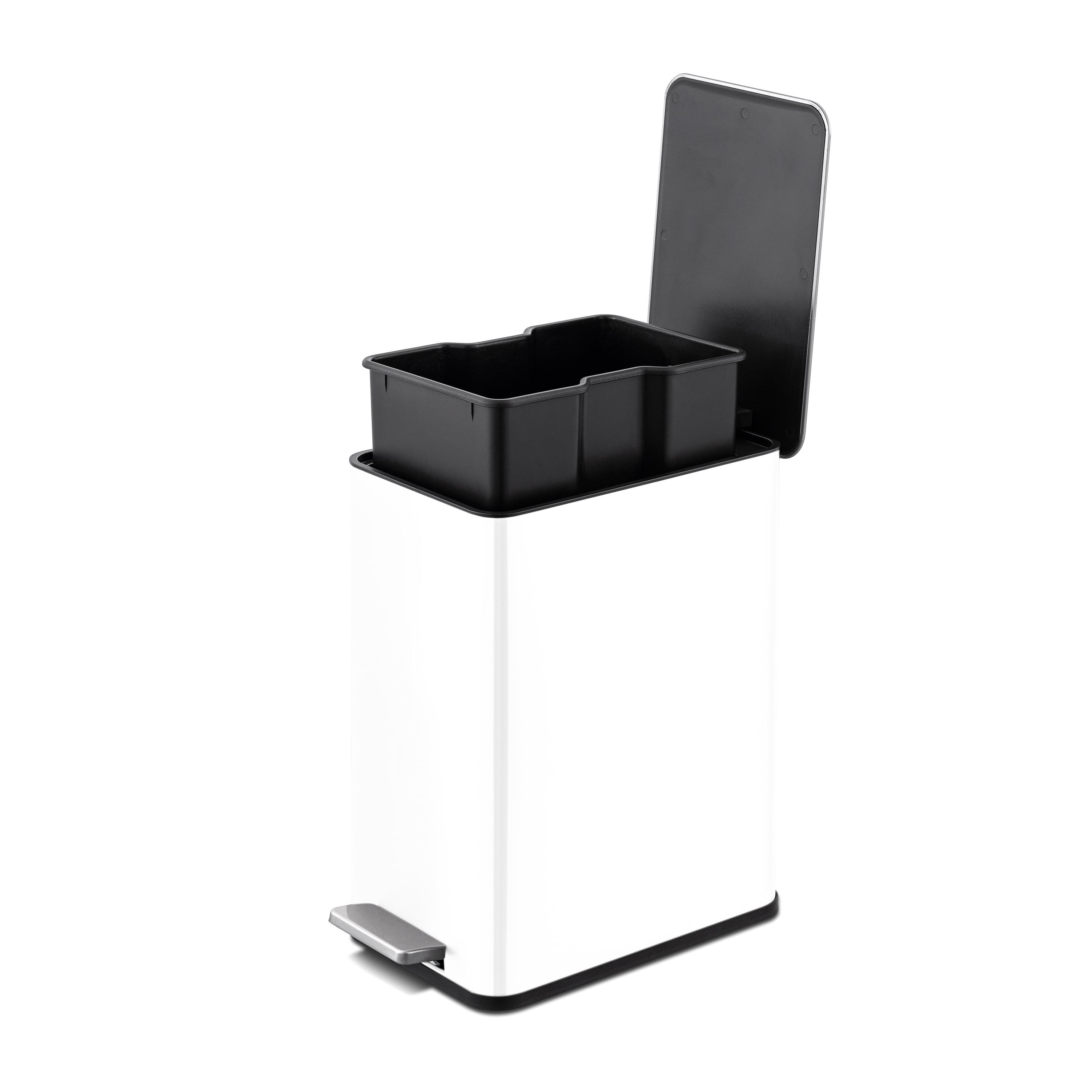 Wayfair Basics® 2.6 Gallon Stainless Steel Rectangular Step On Bathroom Trash Can