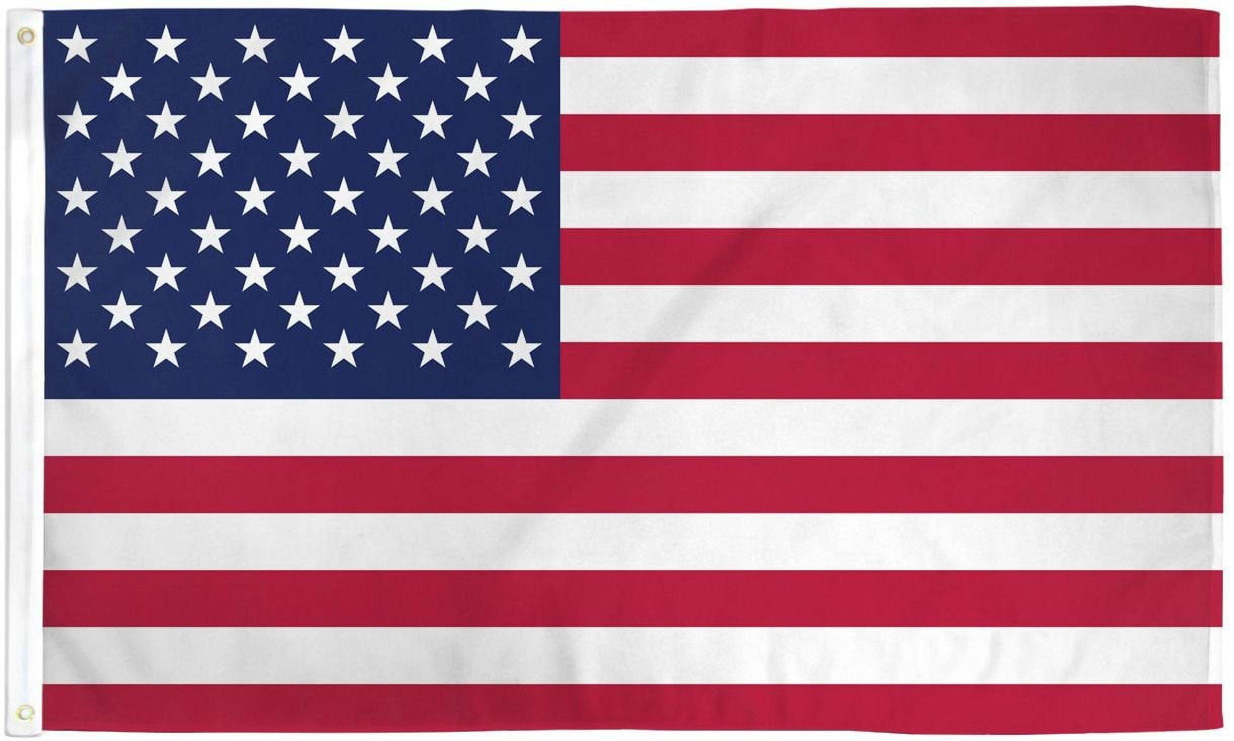 Durawavez Nylon Outdoor U.S. Flag with Heading & Grommets, 2' x 3'