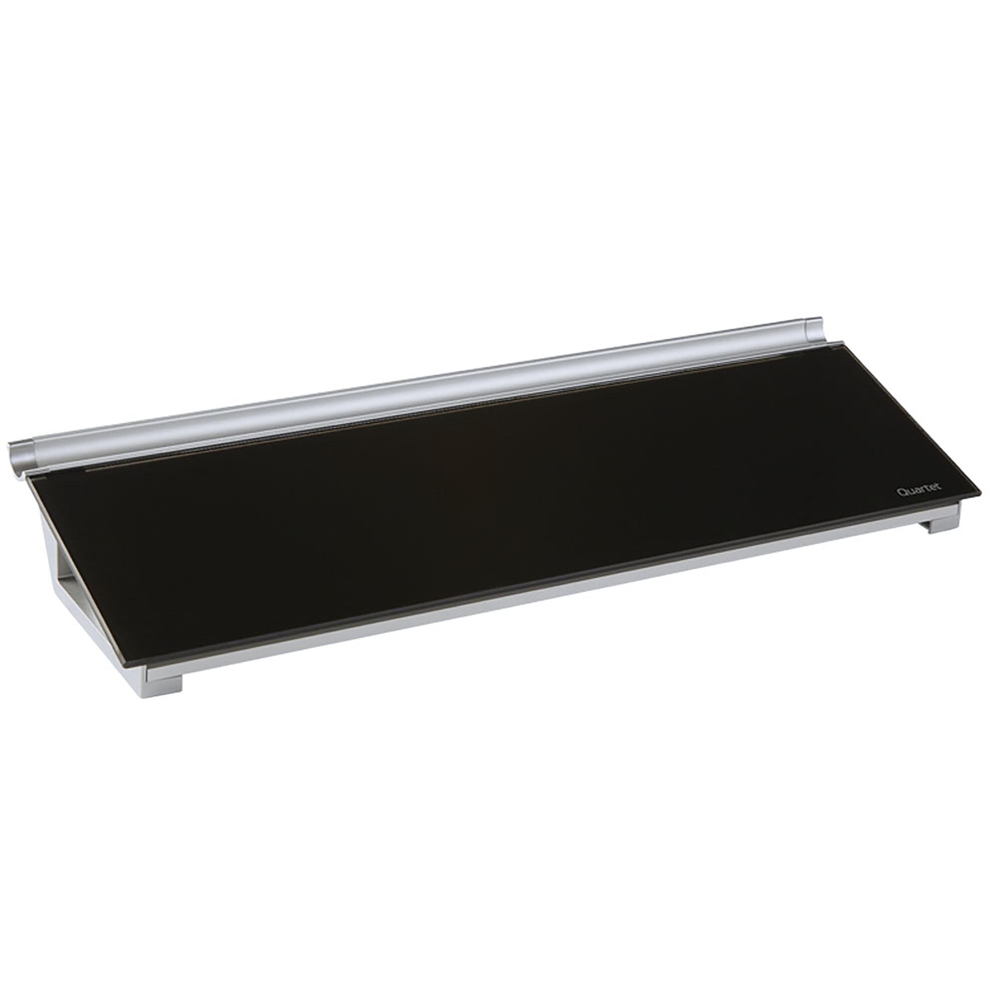 Elevate 48" x 36" Black Glass Frameless Desktop Dry-Erase Pad