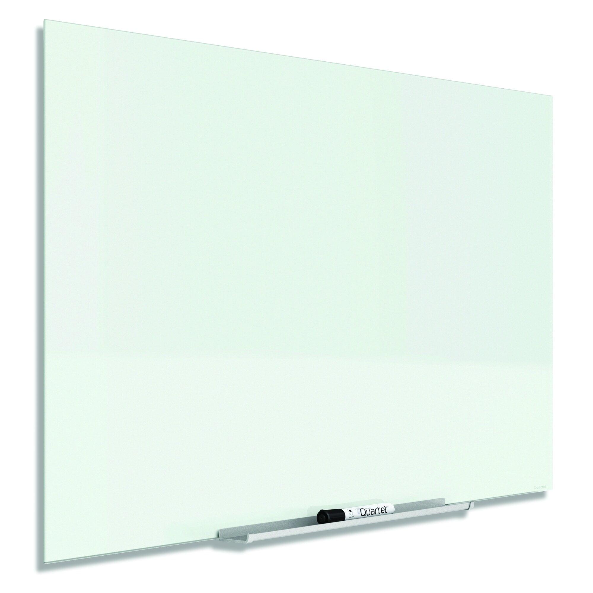 50" x 28" White Magnetic Tempered Glass Dry Erase Board