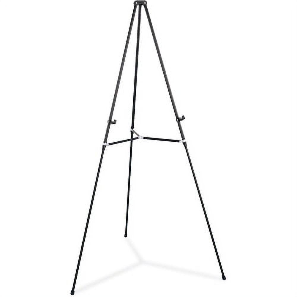 Black Adjustable Aluminum and Steel Telescoping Easel Stand