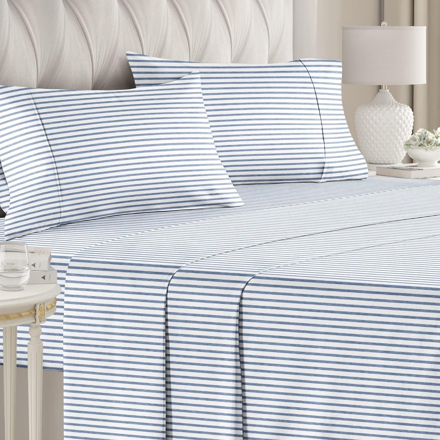 Solid 4 Piece Bed Sheet Set - Ultra Soft and Breathable Sheets - CGK Linens