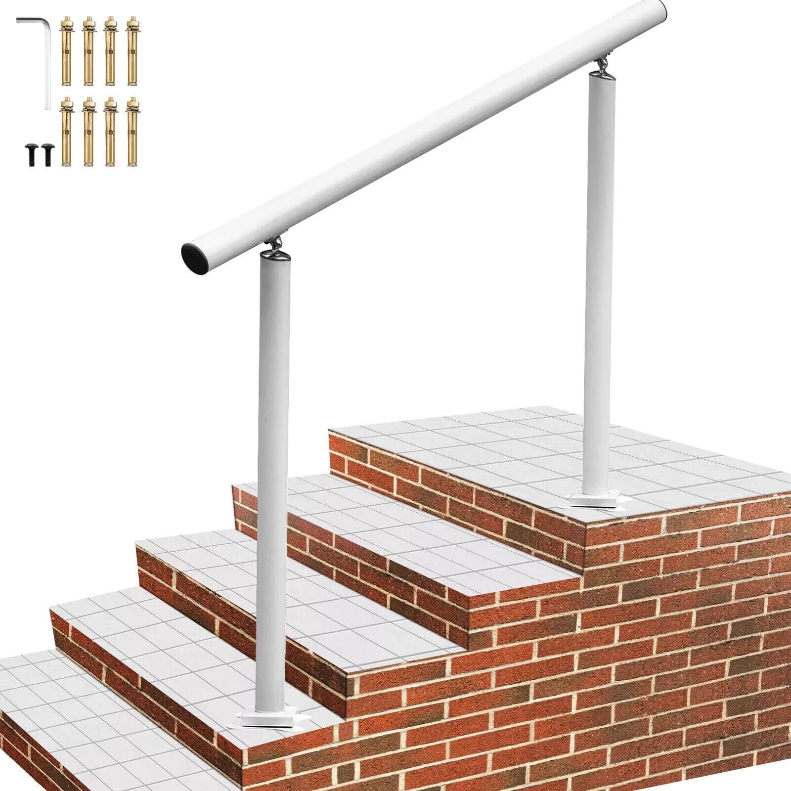 VEVOR VEVOR Outdoor Stair Railing Kit Aluminum Handrail for 3/4 Steps