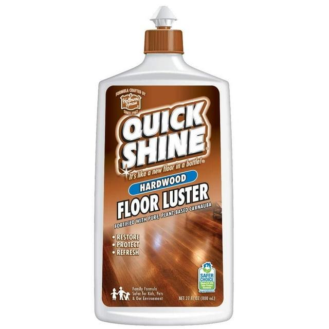 Quick Shine Hardwood Floor Luster, Pfas-Free Formula Floor Polish with Plant-Derived Carnauba 27oz