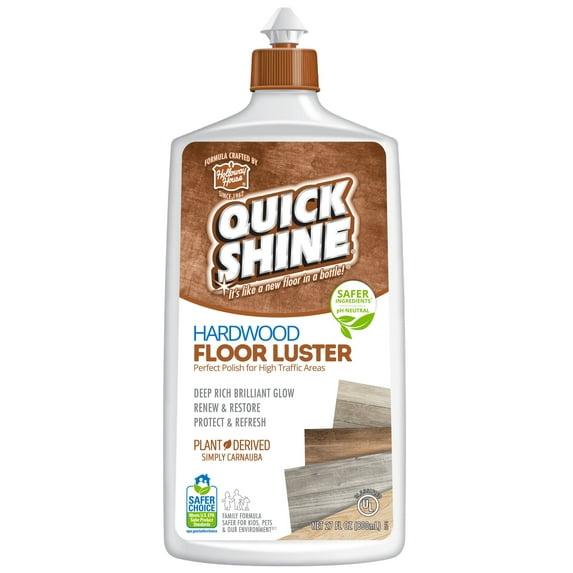 Quick Shine Hardwood Floor Luster, Pfas-Free Formula Floor Polish with Plant-Derived Carnauba 27oz