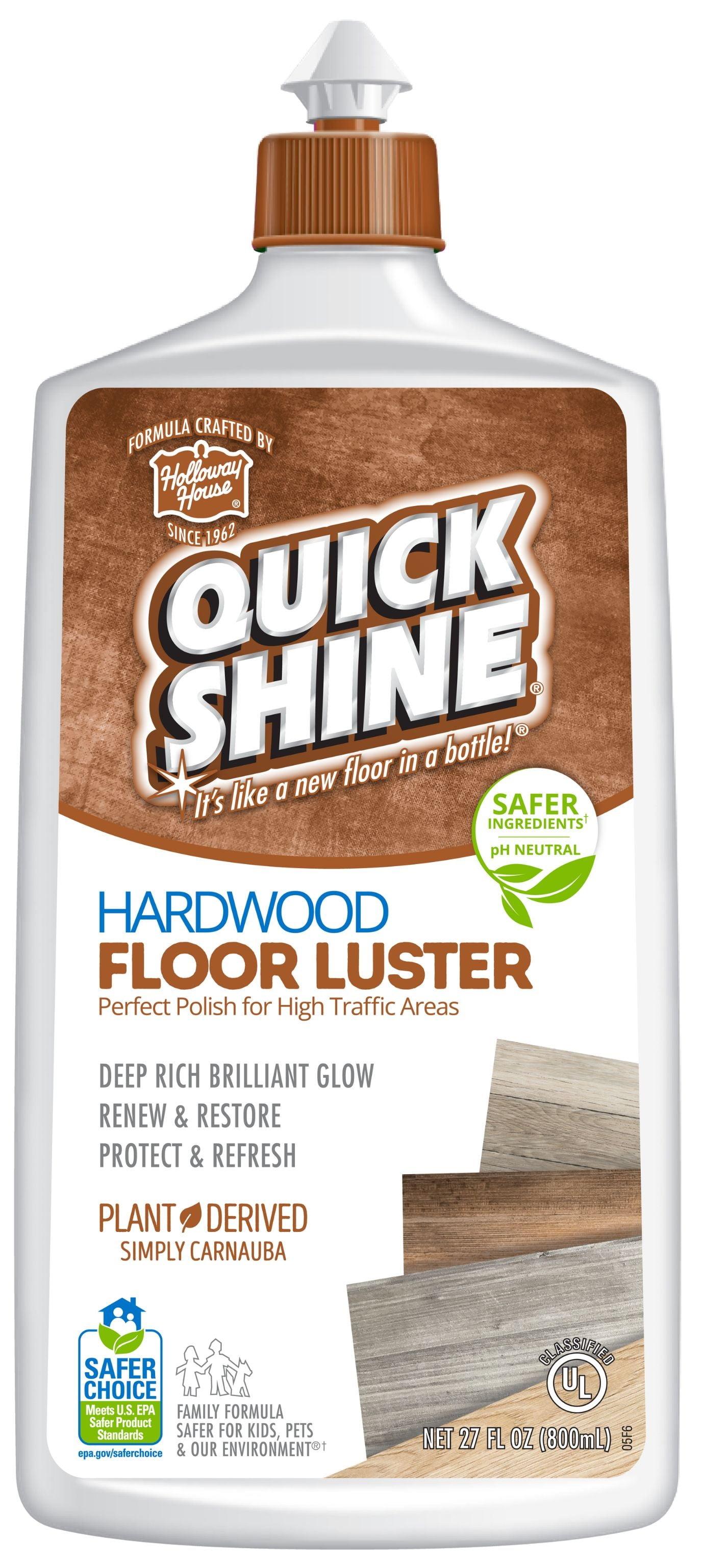 Quick Shine Hardwood Floor Luster, PFAS-Free Formula With Plant-Derived Carnauba, Household Floor Polish, 27 fl oz