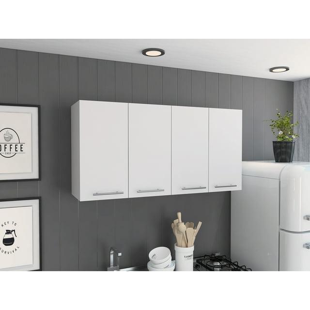 Depot E-Shop Wall Cabinet 24" H, four Doors, with two internal Shelves and internal plate and glass organizer