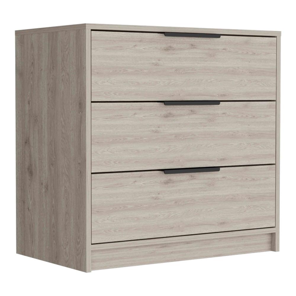 Newboti Furniture Kaia 3 Drawers Dresser, Superior Top -Light Gray 00128