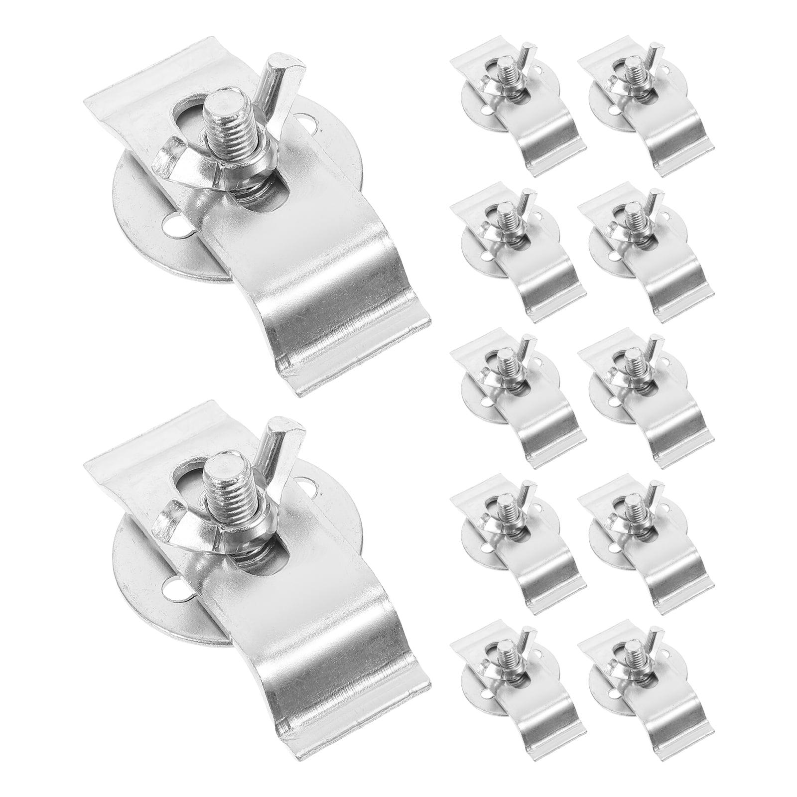 Phlegsive 12 Sets of Kitchen Sink Clips Set Undermount Sink Clip Wash Basin Support Clamp Bathroom Sink Repair Kit