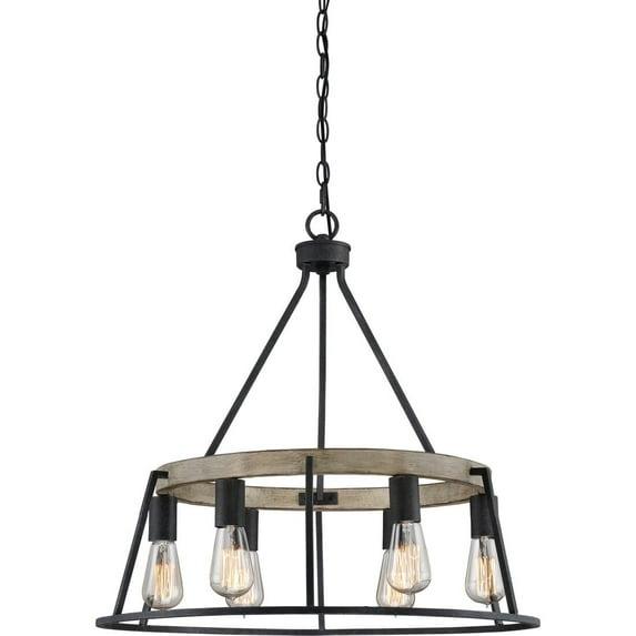 Quoizel Lighting Brockton 6 - Light Chandelier in  Grey Ash
