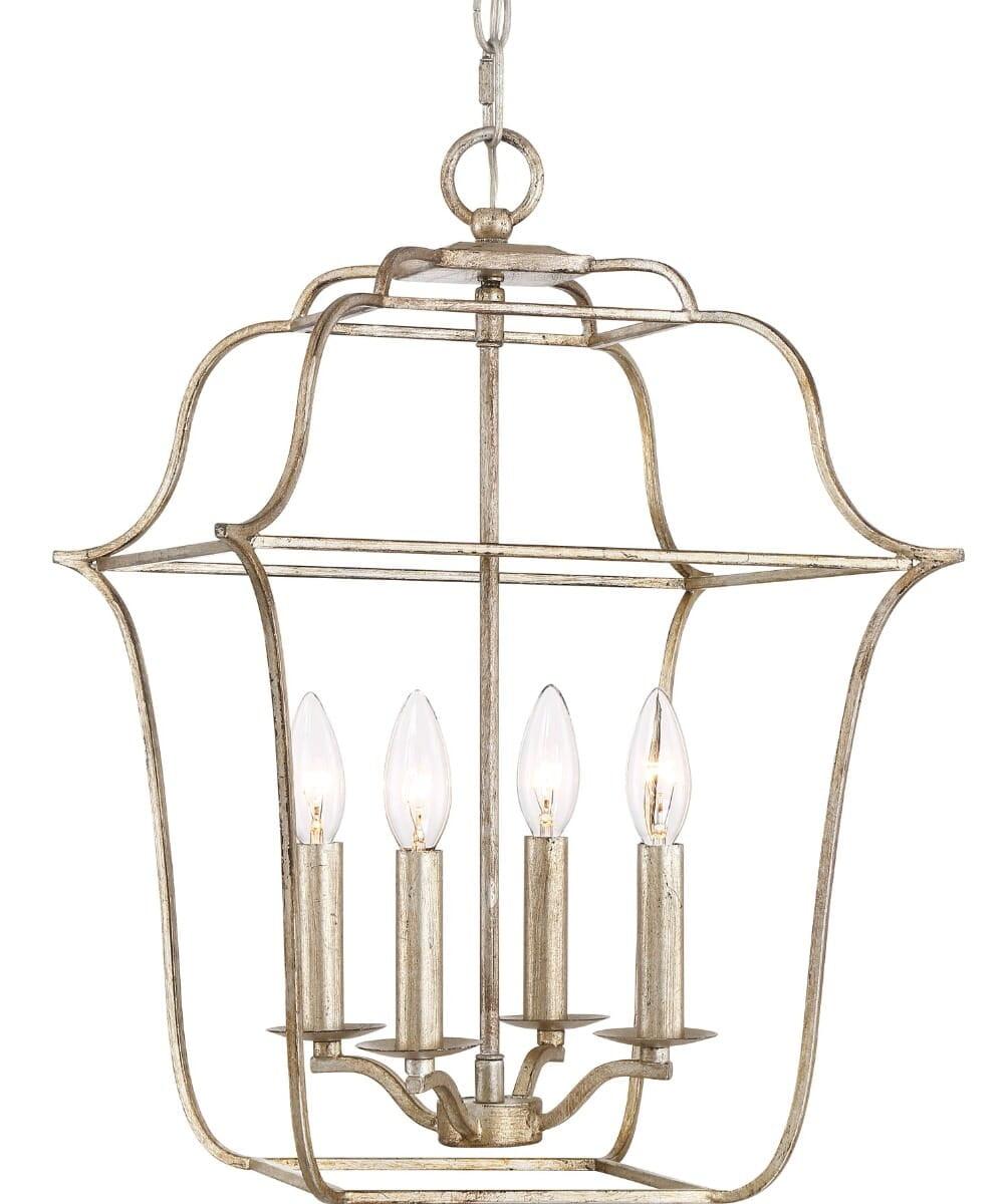 Quoizel Lighting Gallery 4 - Light Chandelier in  Century Silver Leaf