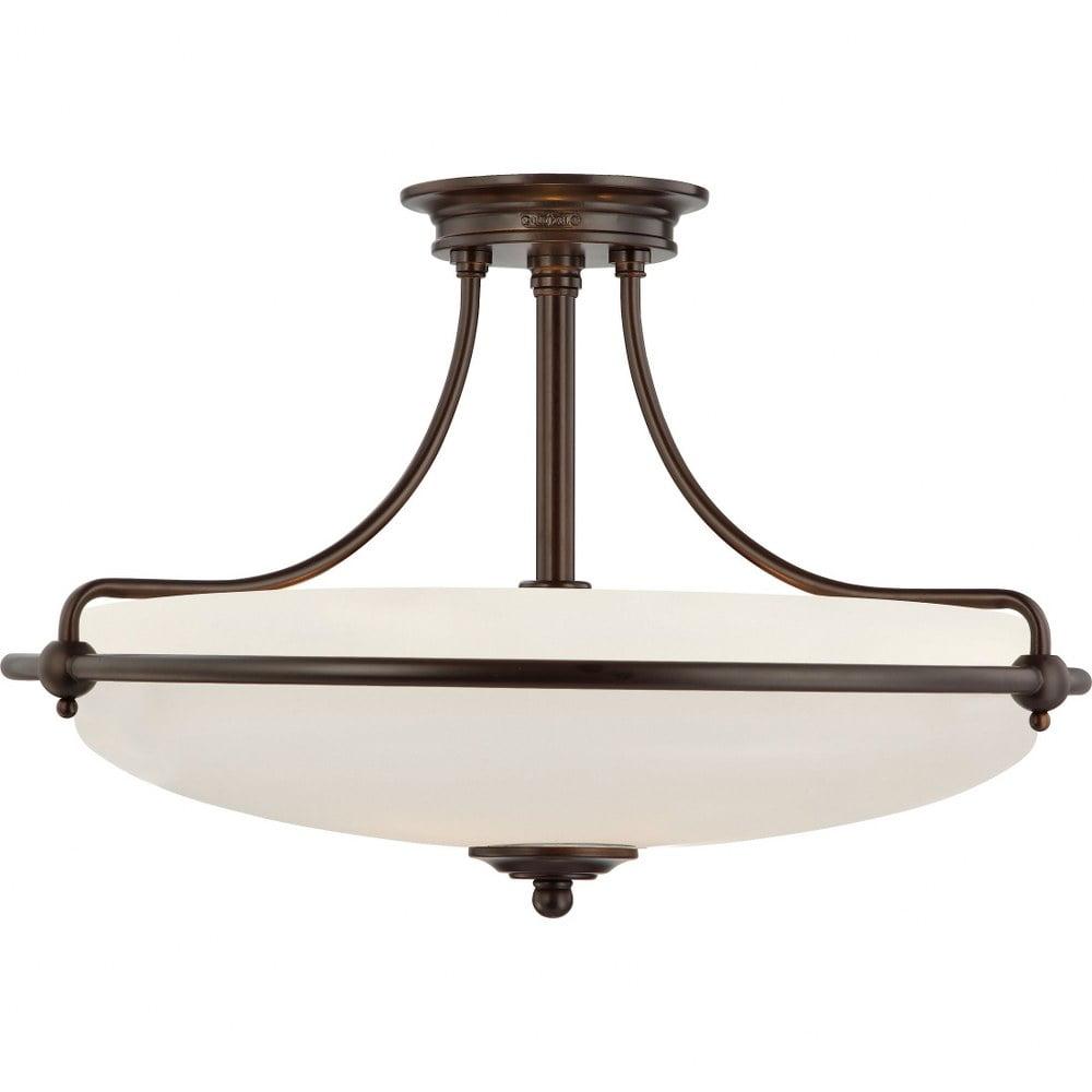 Quoizel Griffin Collection Palladian Bronze 21" Wide Ceiling Light