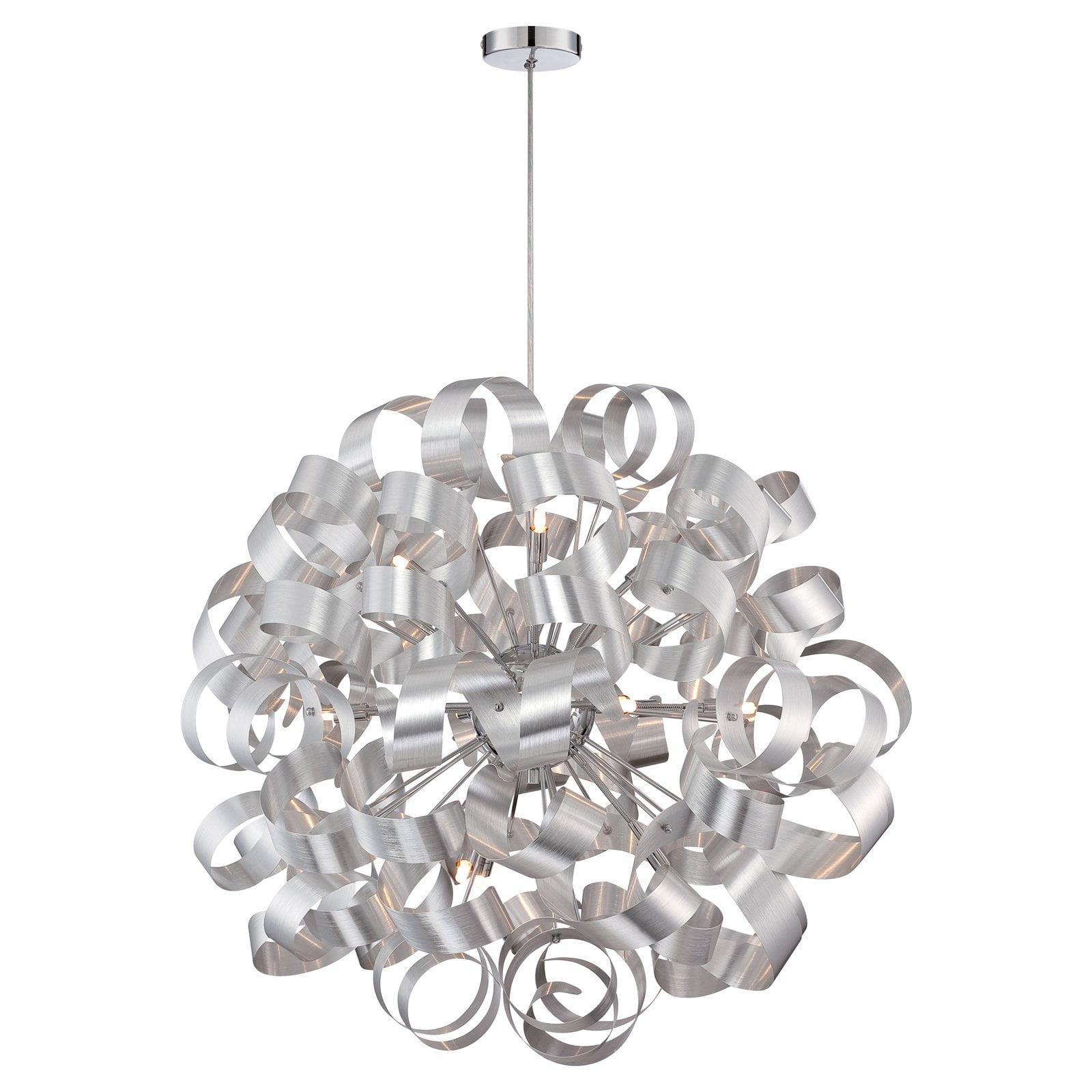 Millenia Crystal Chrome 31" Swirling Pendant Light