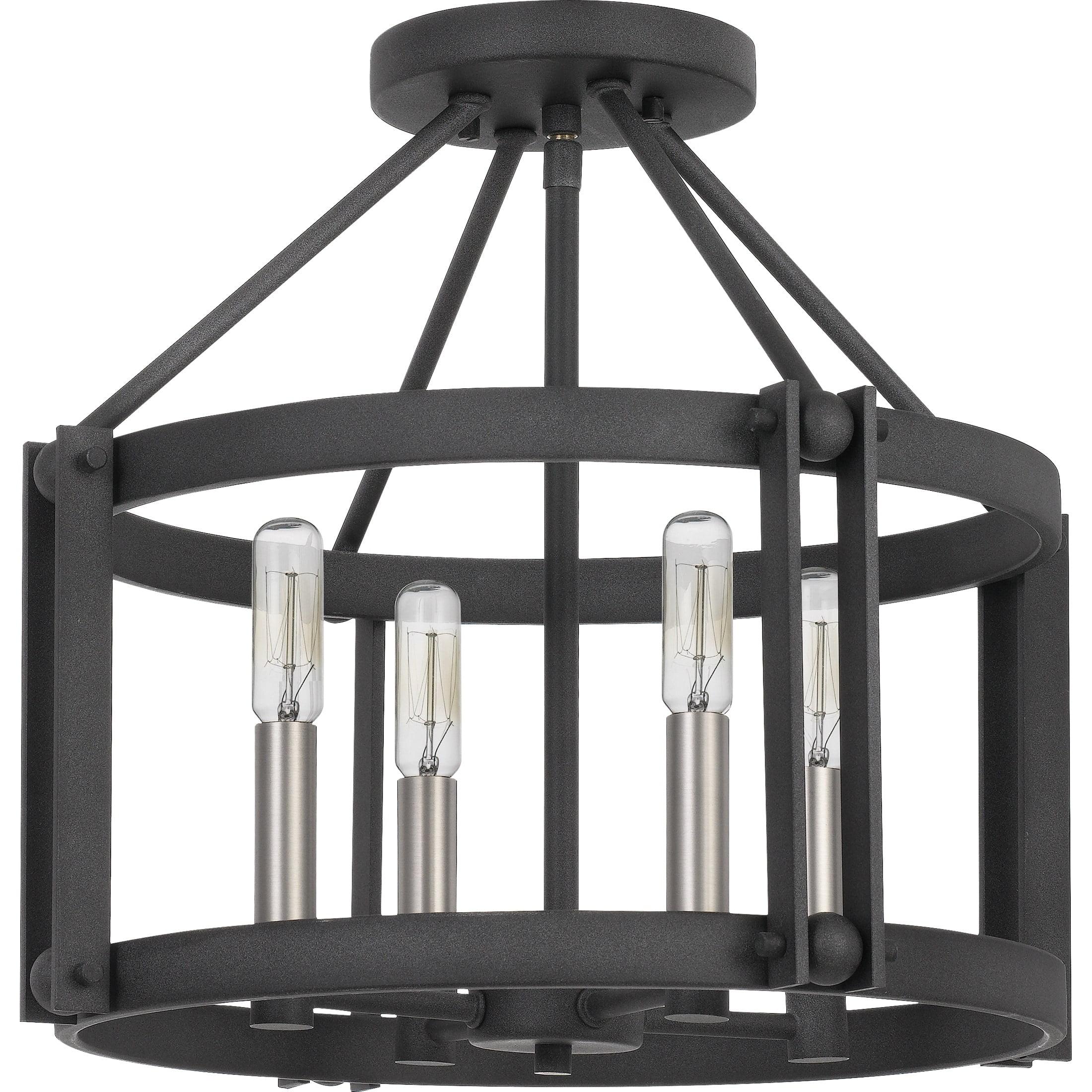 Victor 16" Transitional Dual-Finish Semi-Flush Mount Light